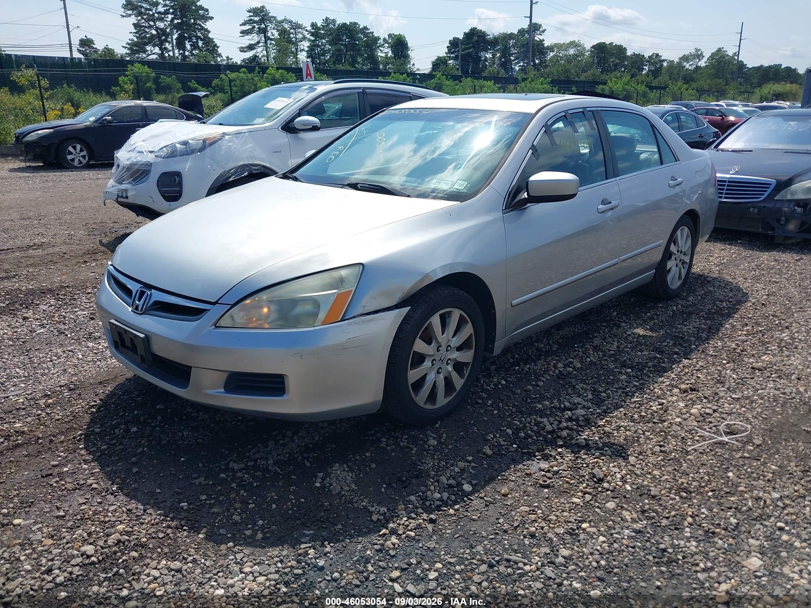 2007 Honda Accord 3.0 Ex Silver vin: 1HGCM66507A099237