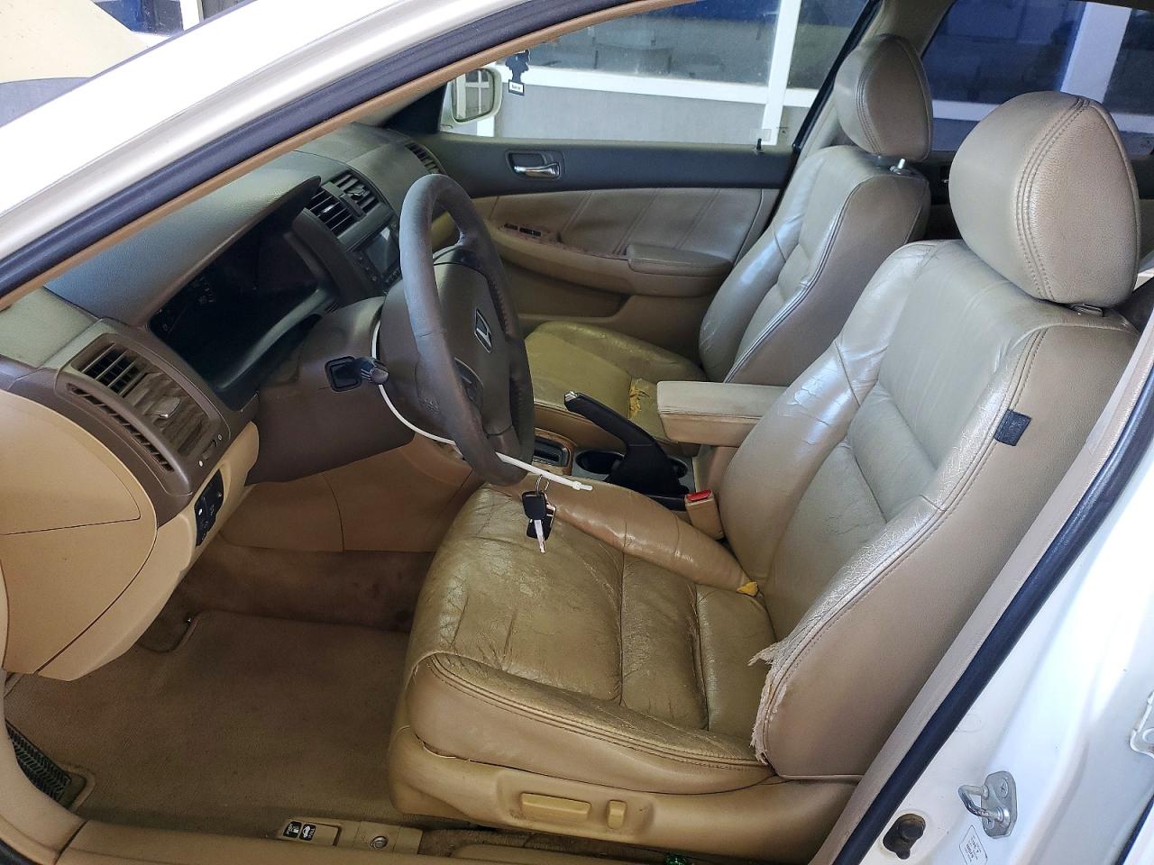 2003 Honda Accord Ex White vin: 1HGCM66513A050185