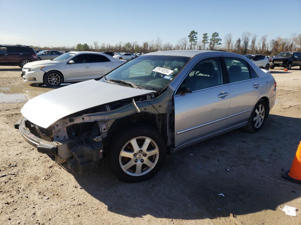 2005 Honda Accord Ex Silver vin: 1HGCM66515A005332