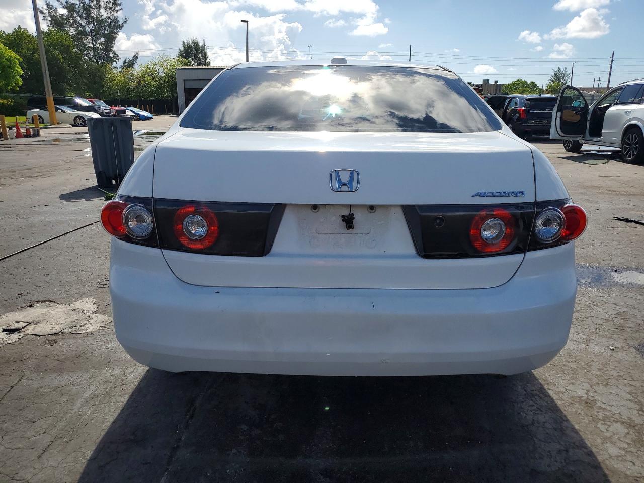 2005 Honda Accord Lx White vin: 1HGCM66515A006013