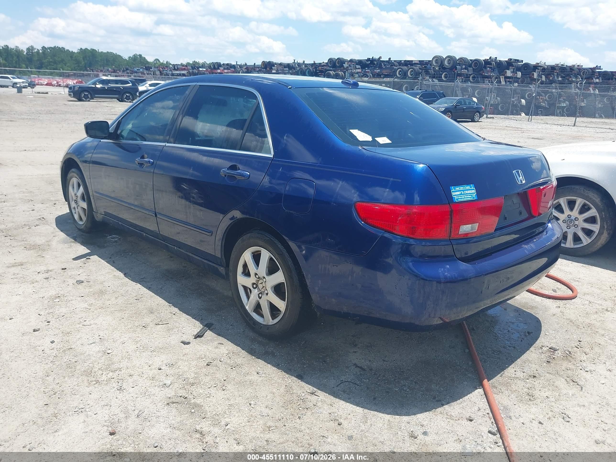 2005 Honda Accord 3.0 Ex Blue vin: 1HGCM66515A022664