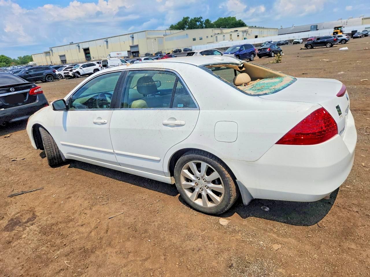 2006 Honda Accord Ex White vin: 1HGCM66516A003954
