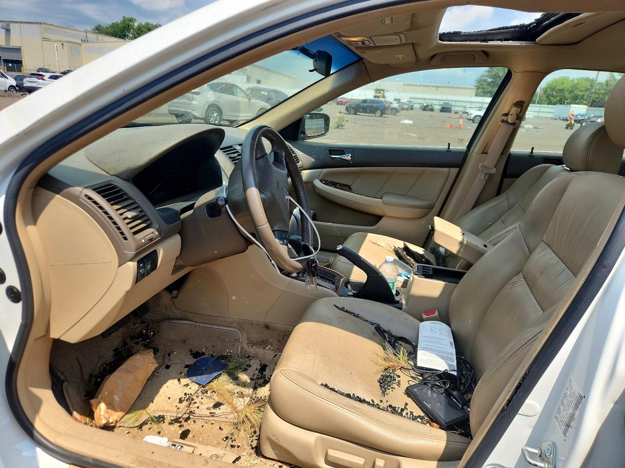2006 Honda Accord Ex White vin: 1HGCM66516A003954