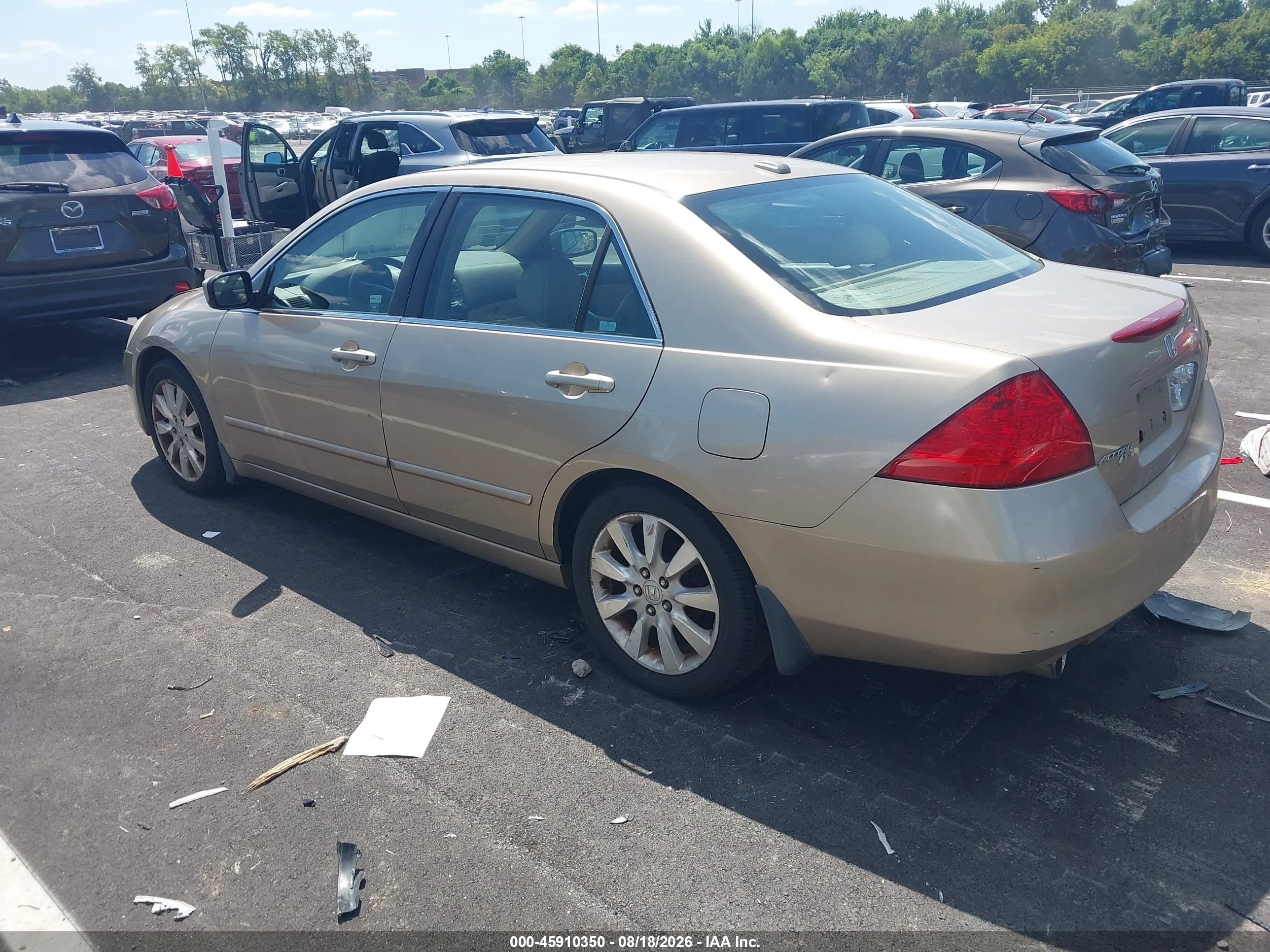 2006 Honda Accord 3.0 Ex Желто-коричневый vin: 1HGCM66516A027431