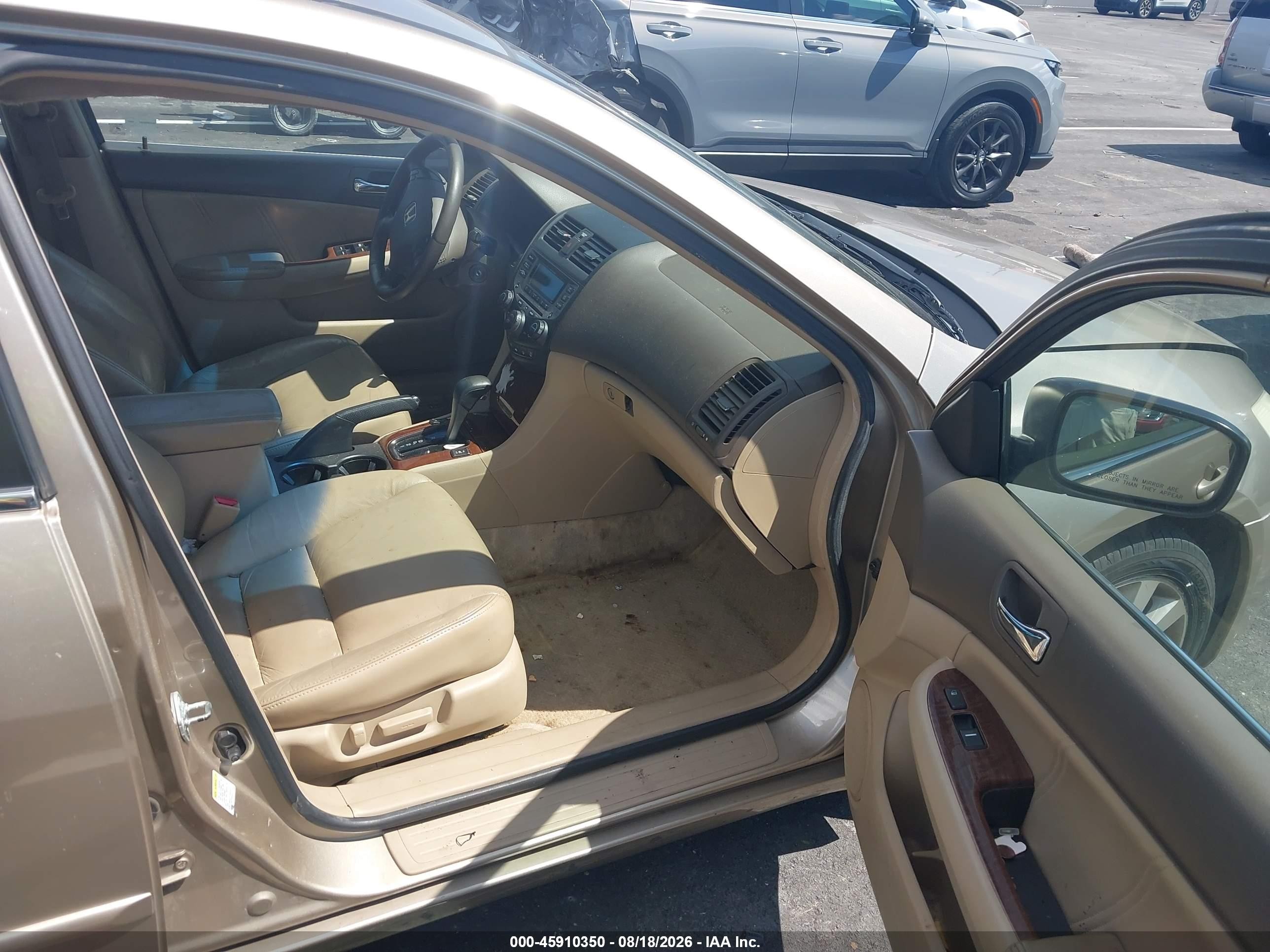 2006 Honda Accord 3.0 Ex Желто-коричневый vin: 1HGCM66516A027431