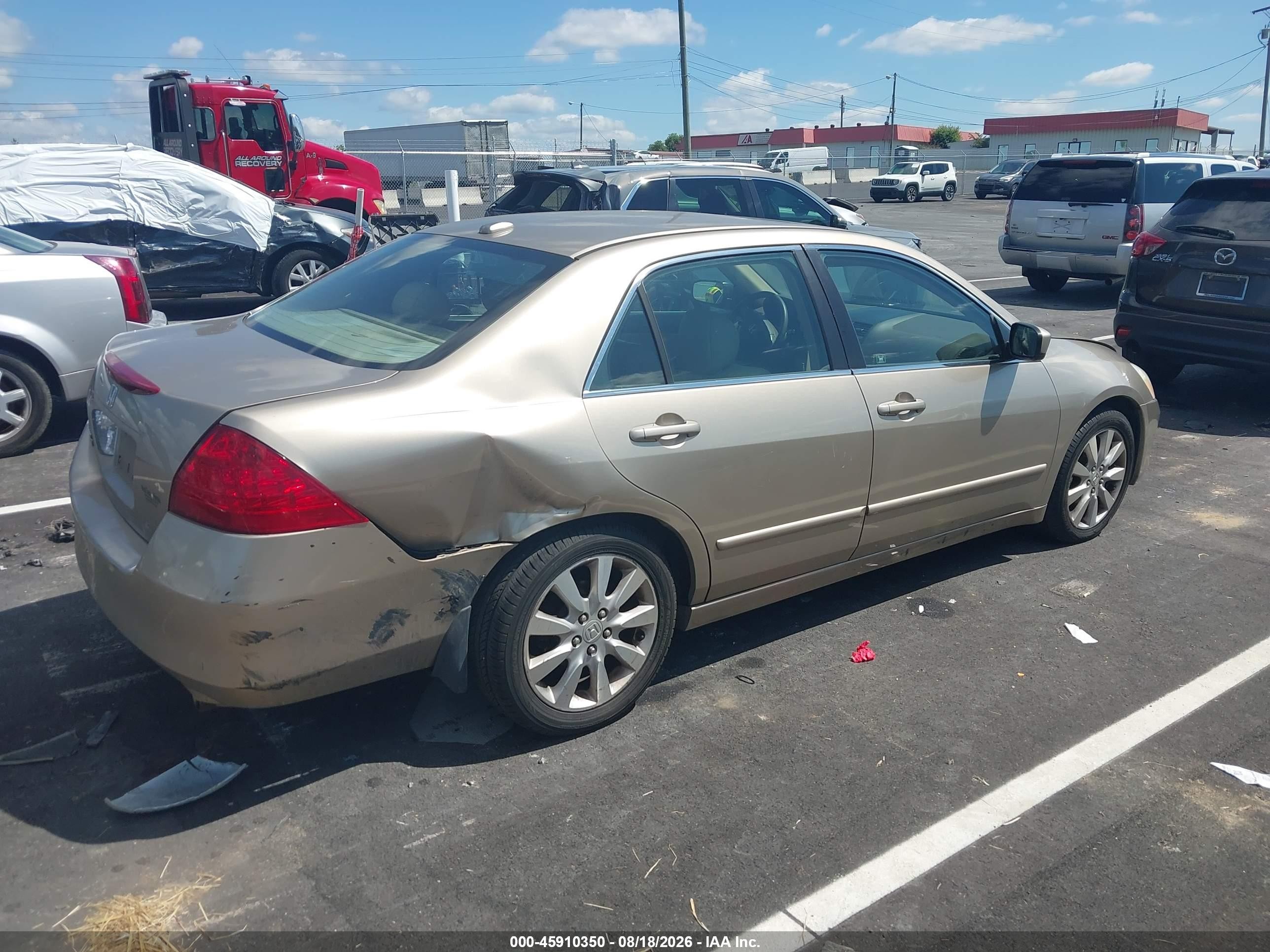 2006 Honda Accord 3.0 Ex Желто-коричневый vin: 1HGCM66516A027431