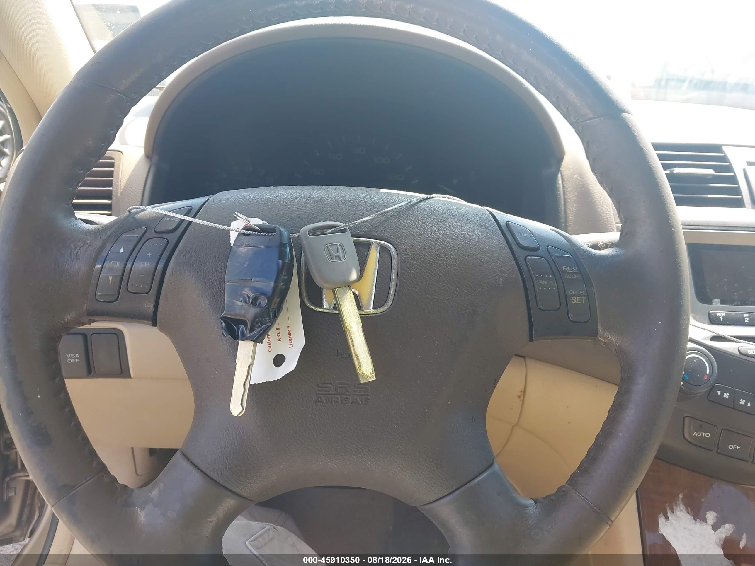 2006 Honda Accord 3.0 Ex Желто-коричневый vin: 1HGCM66516A027431