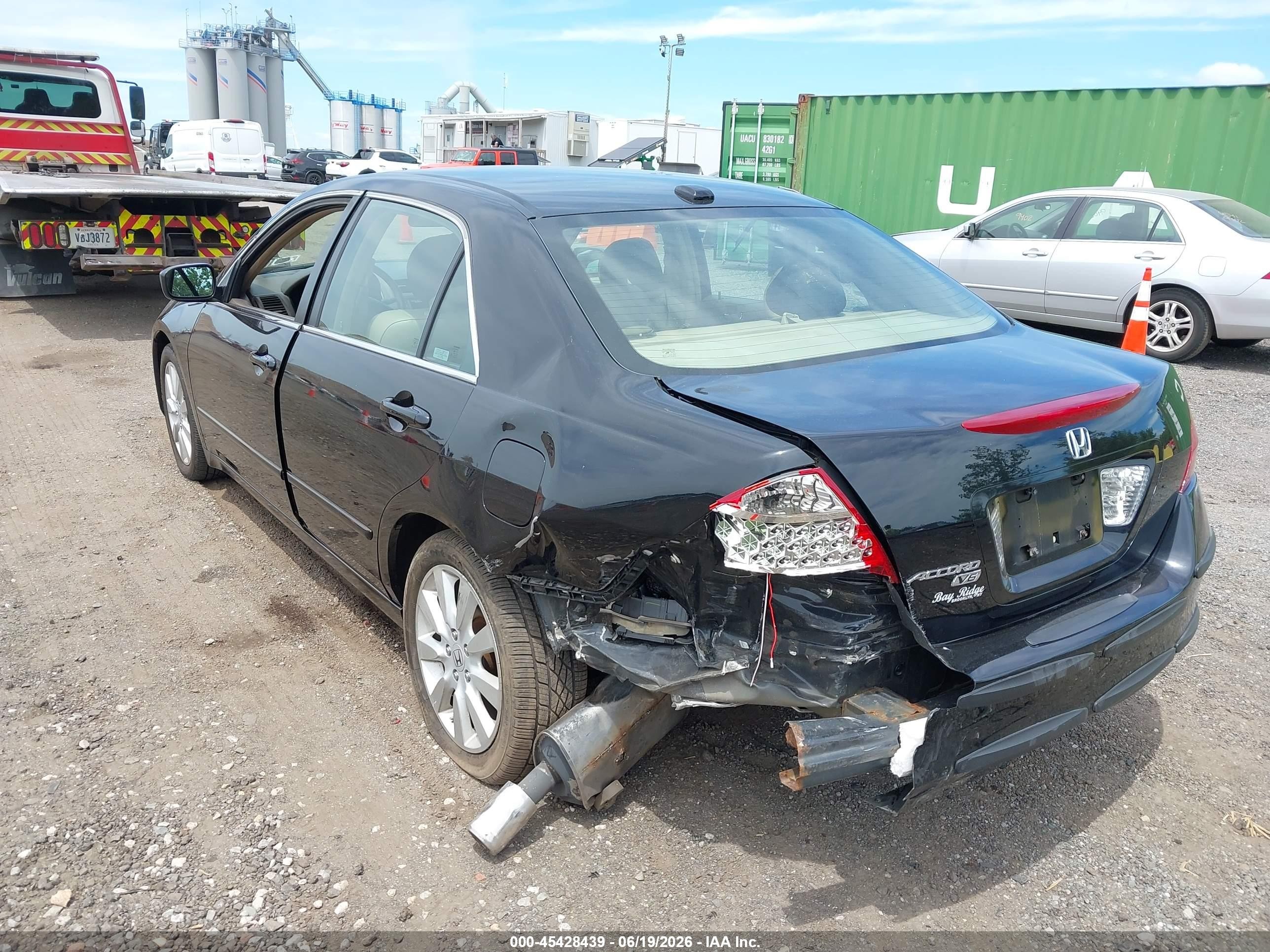 2007 Honda Accord 3.0 Ex Black vin: 1HGCM66517A006399