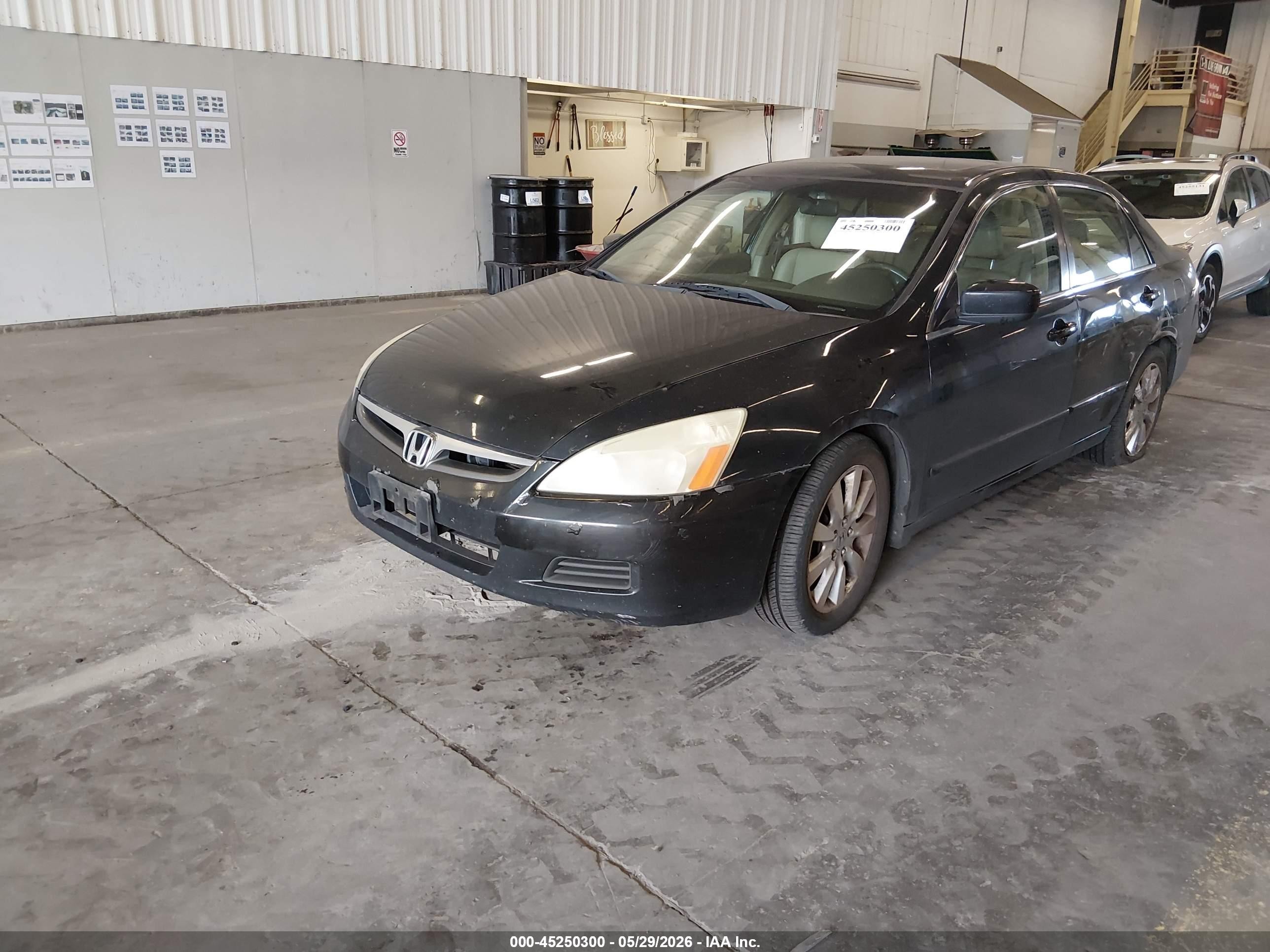 2007 Honda Accord 3.0 Ex Black vin: 1HGCM66517A025910