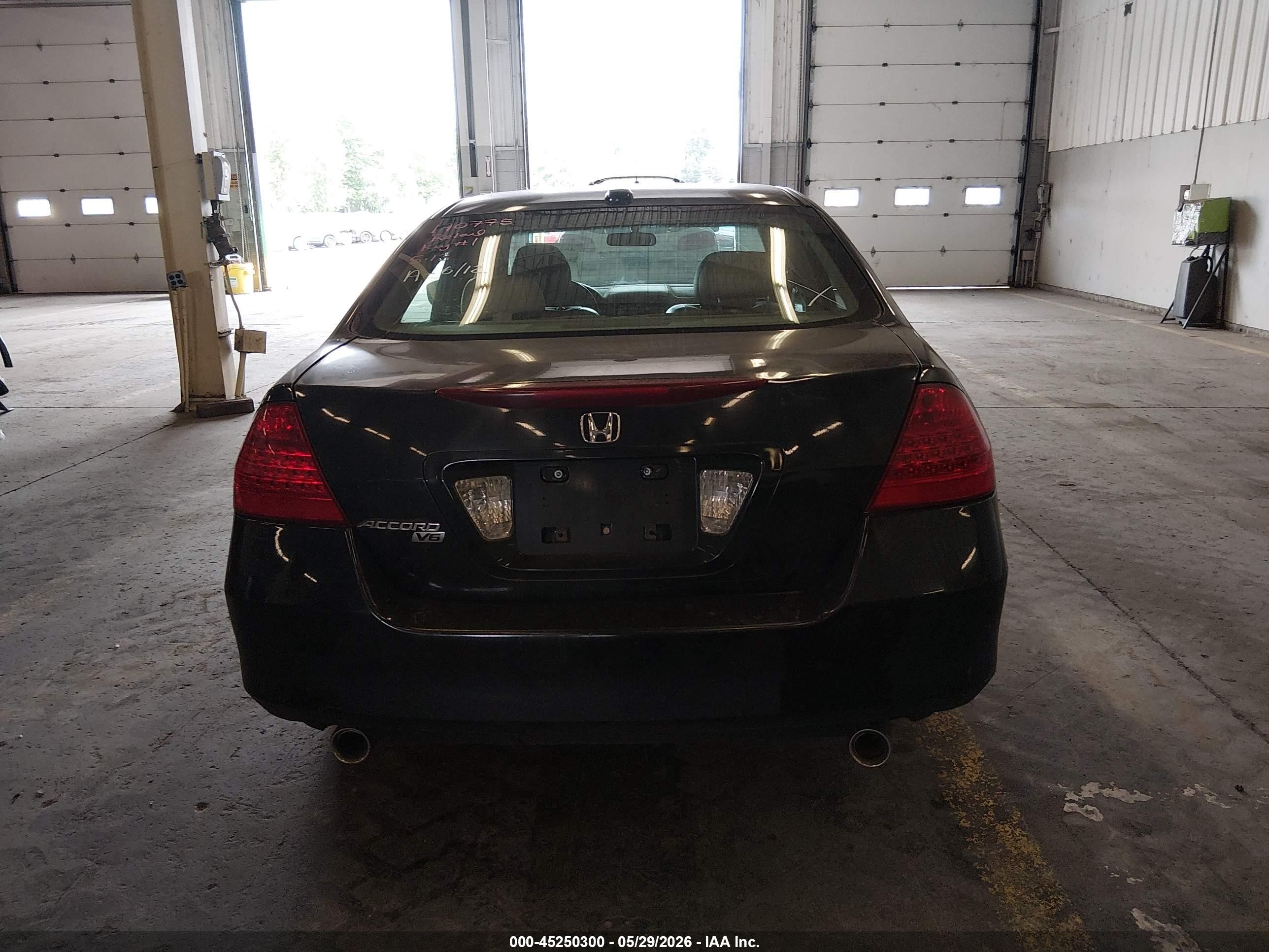 2007 Honda Accord 3.0 Ex Black vin: 1HGCM66517A025910