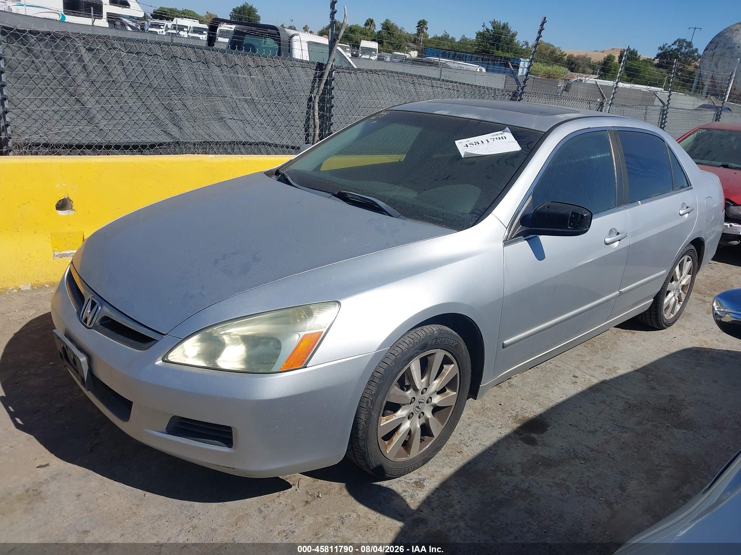 2007 Honda Accord 3.0 Ex Silver vin: 1HGCM66517A057224