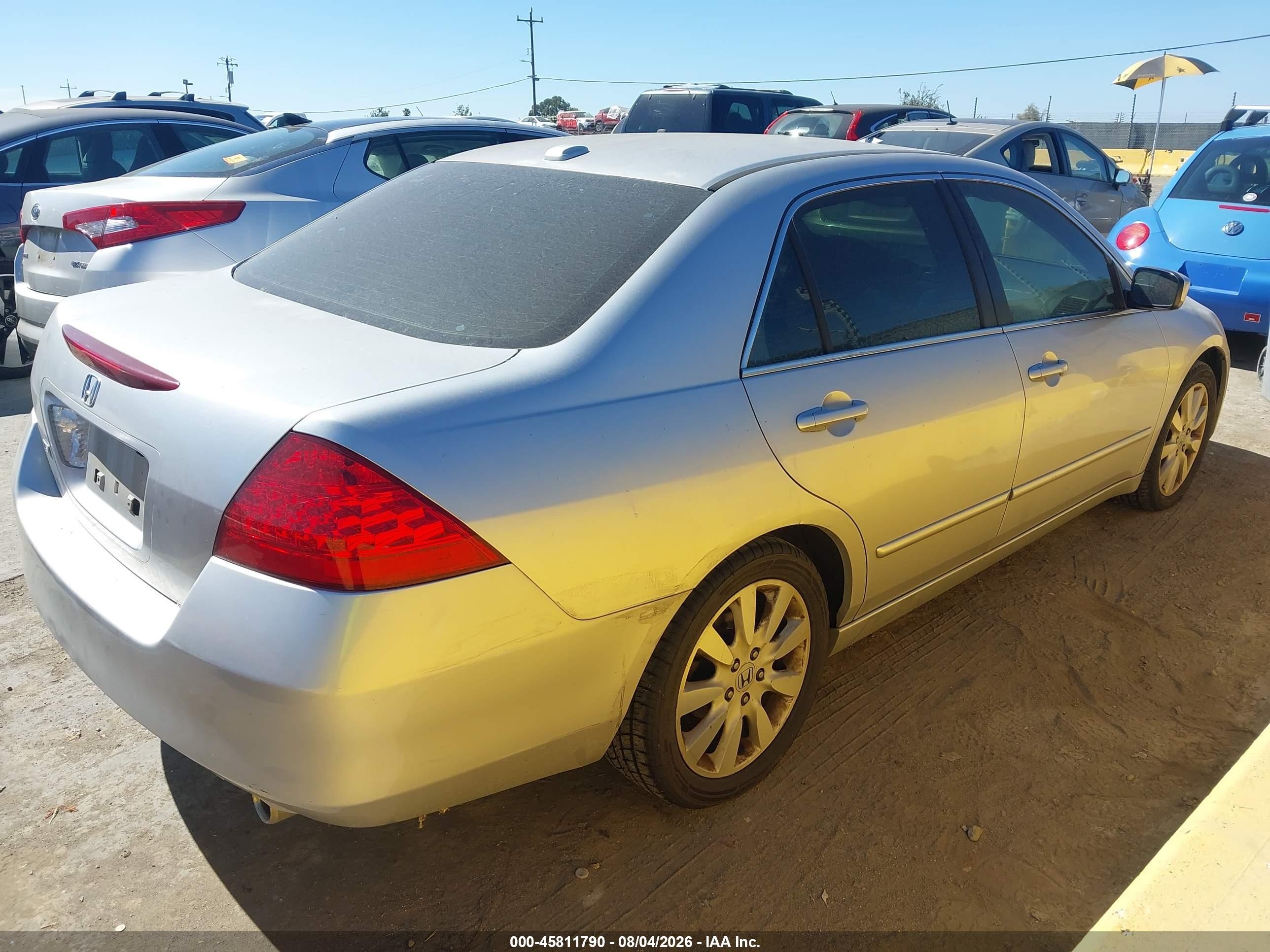2007 Honda Accord 3.0 Ex Silver vin: 1HGCM66517A057224