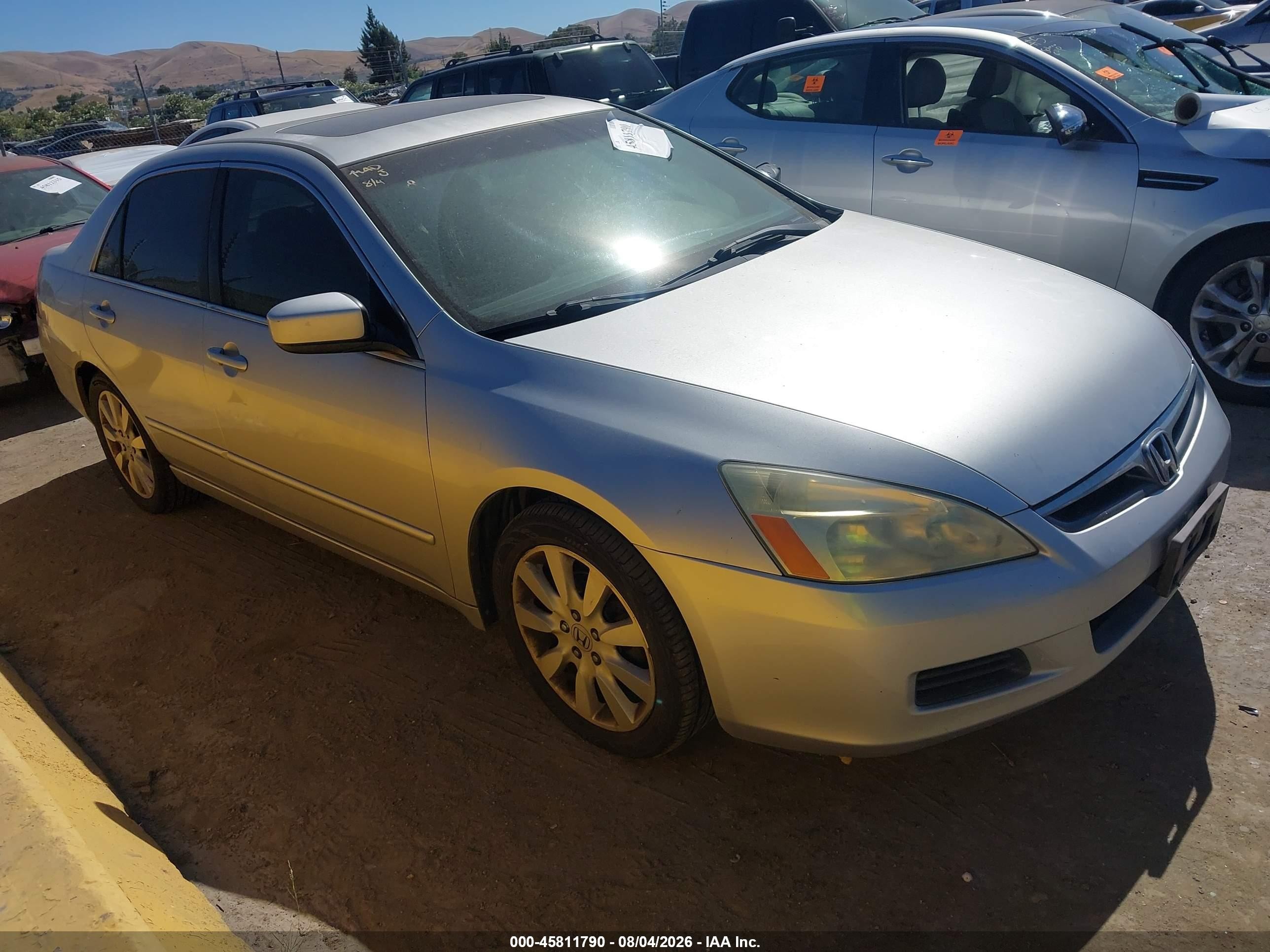 2007 Honda Accord 3.0 Ex Silver vin: 1HGCM66517A057224
