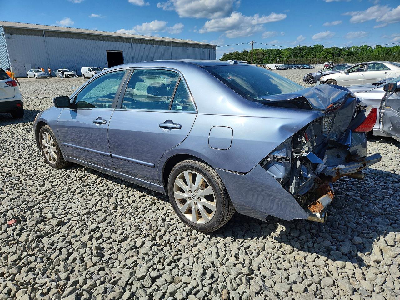 2007 Honda Accord Ex Blue vin: 1HGCM66517A059474
