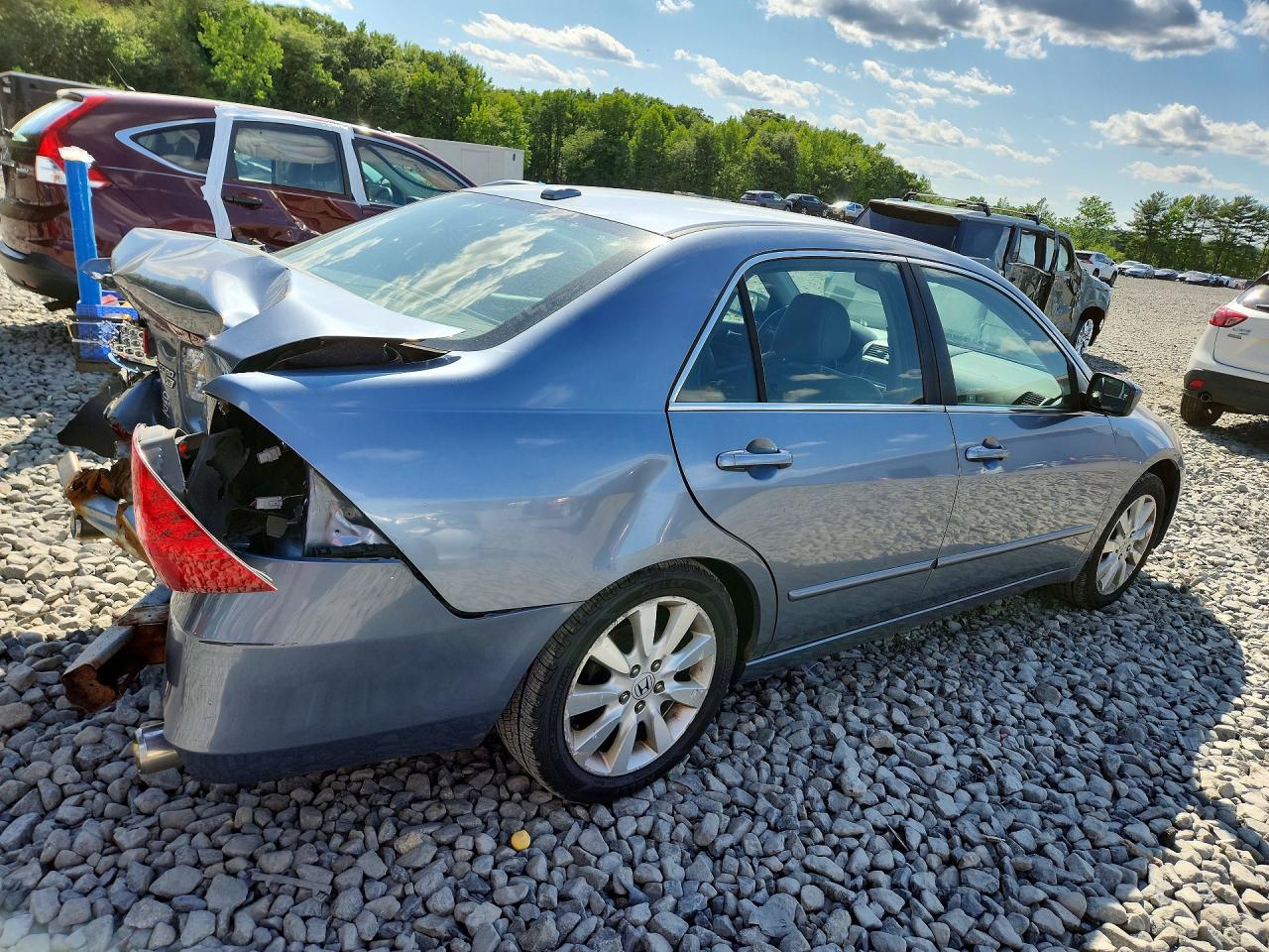 2007 Honda Accord Ex Blue vin: 1HGCM66517A059474