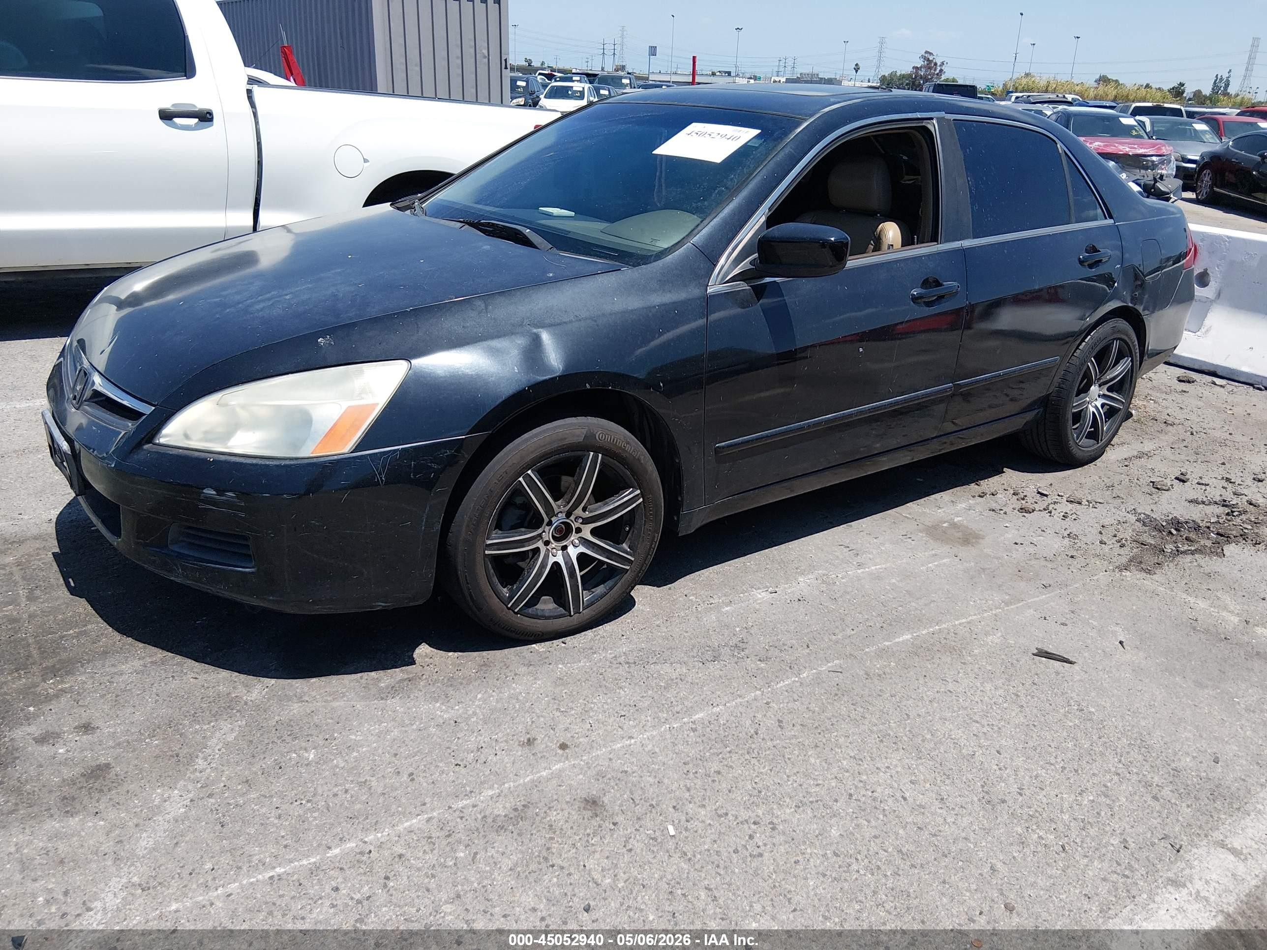 2007 Honda Accord 3.0 Ex Black vin: 1HGCM66517A071124
