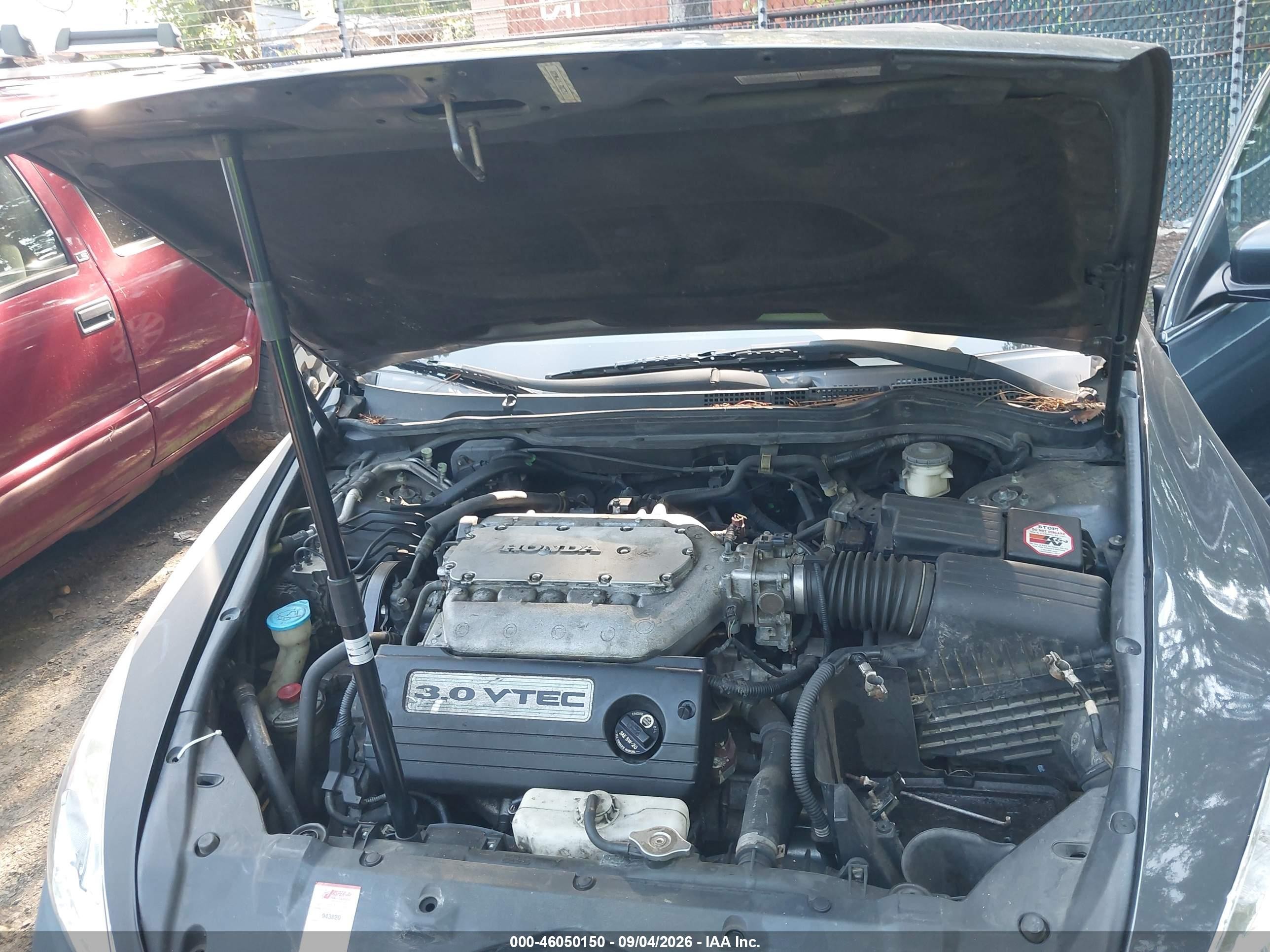 2007 Honda Accord 3.0 Ex Серый vin: 1HGCM66517A075125