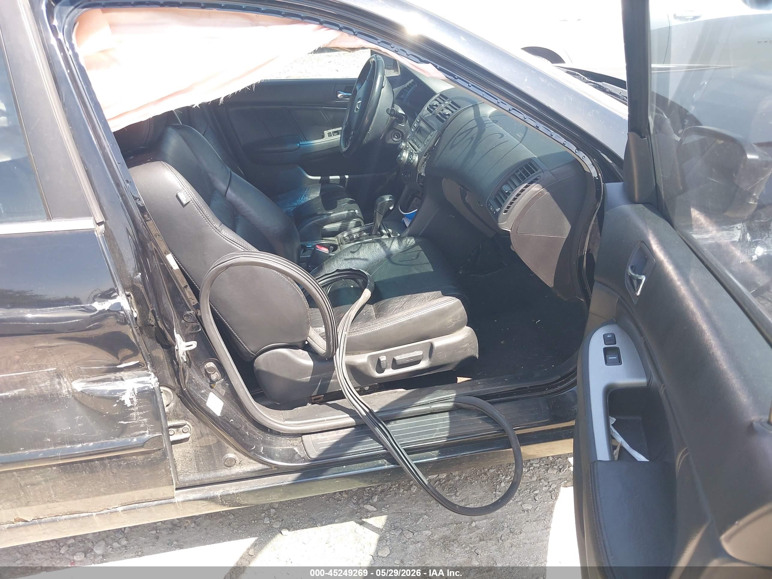 2007 Honda Accord 3.0 Ex Black vin: 1HGCM66517A084598