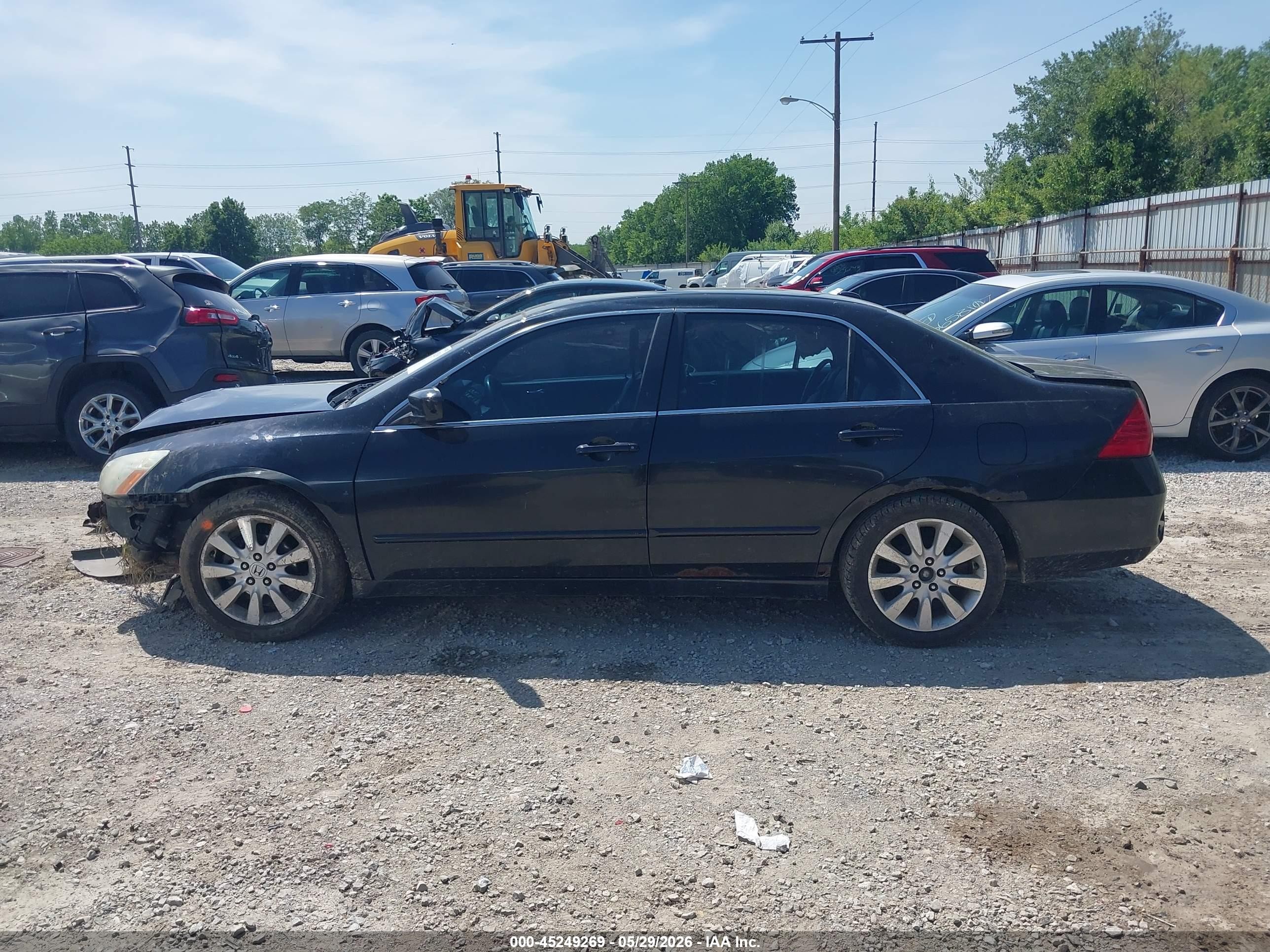 2007 Honda Accord 3.0 Ex Black vin: 1HGCM66517A084598