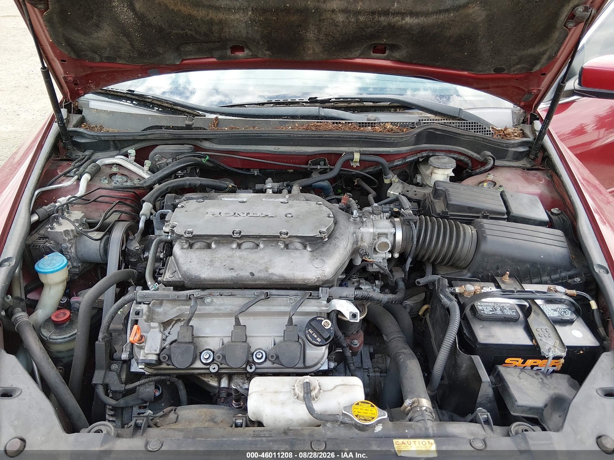 2007 Honda Accord 3.0 Ex Burgundy vin: 1HGCM66517A094693