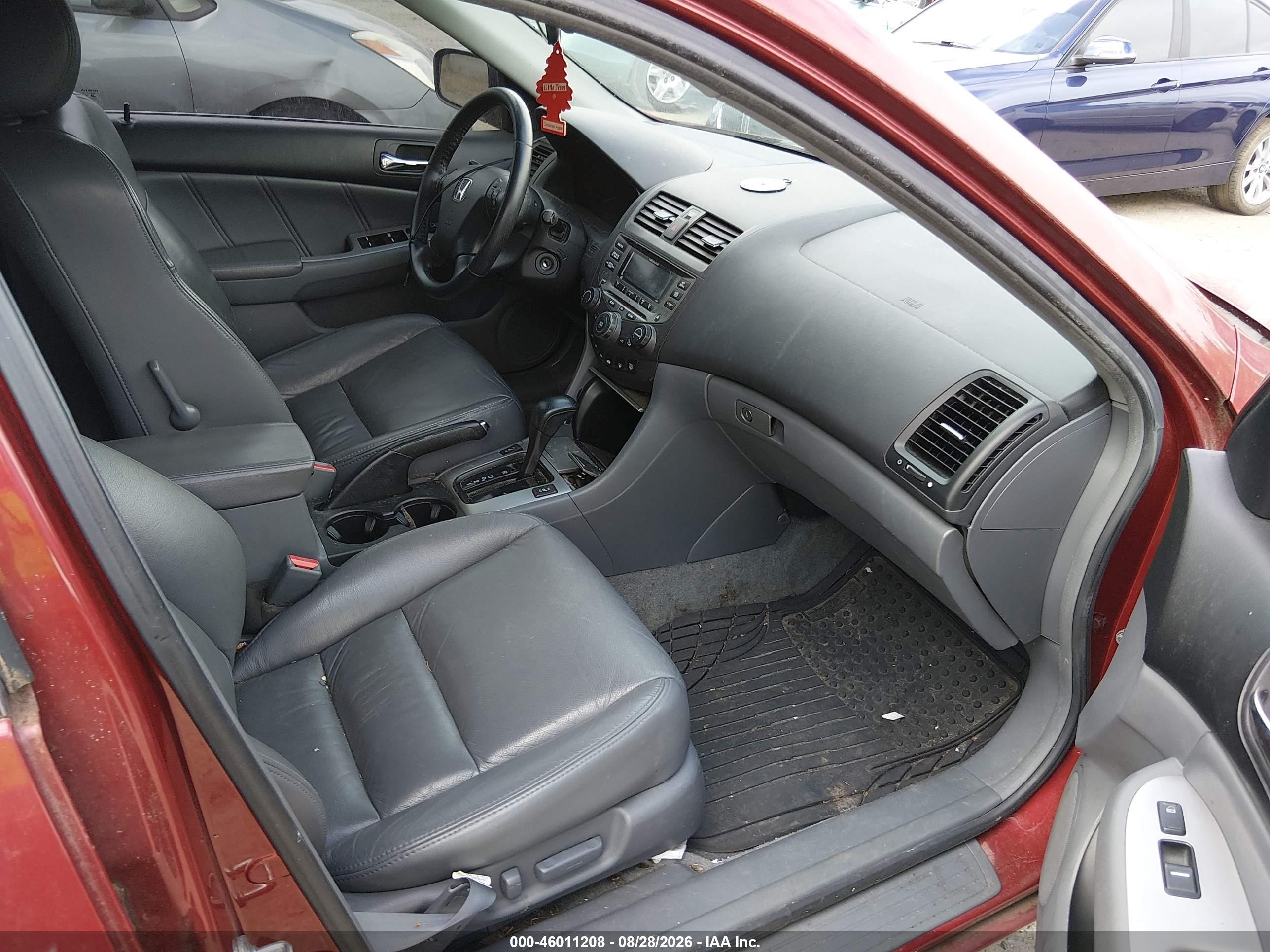 2007 Honda Accord 3.0 Ex Burgundy vin: 1HGCM66517A094693