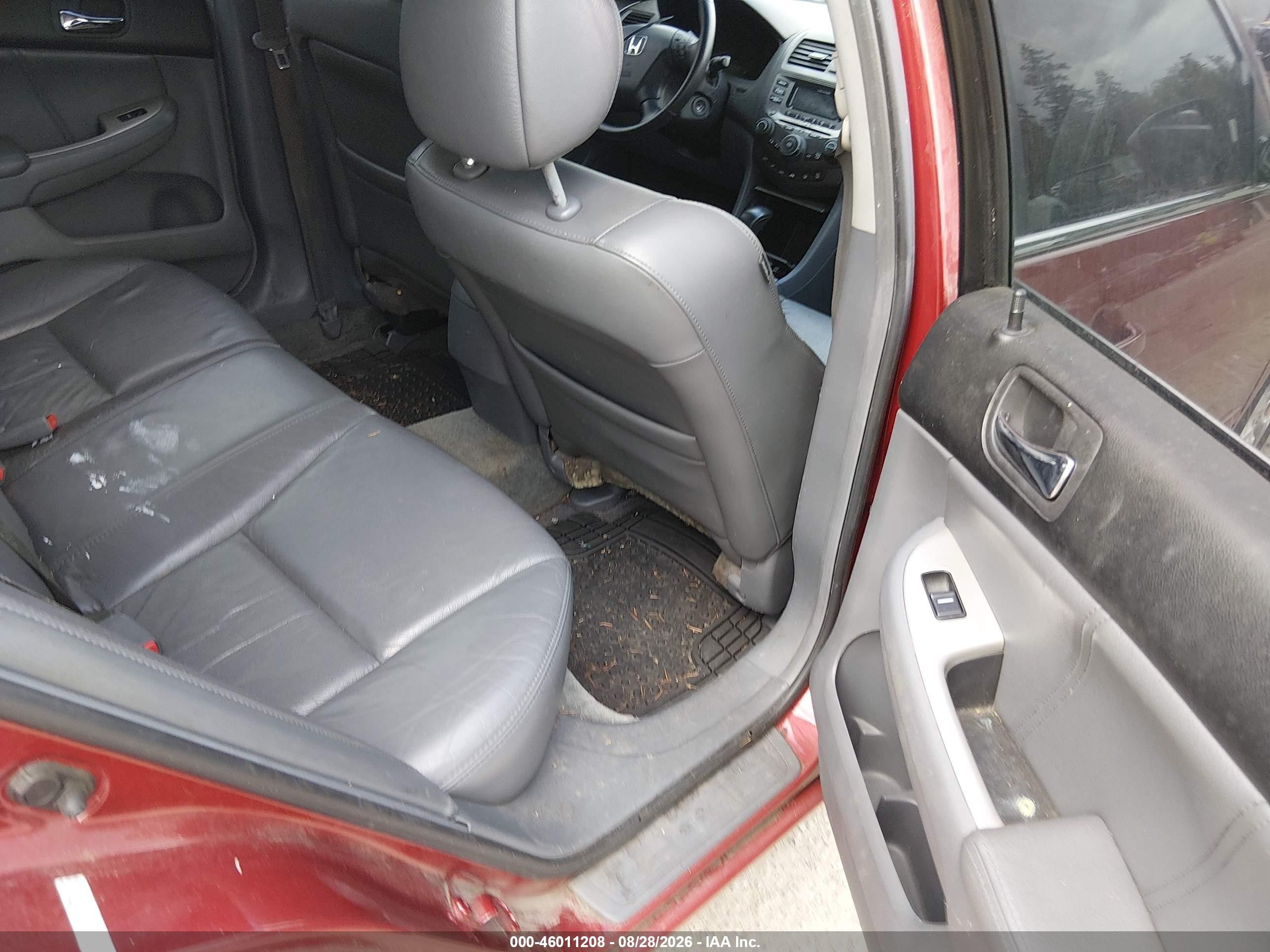 2007 Honda Accord 3.0 Ex Burgundy vin: 1HGCM66517A094693