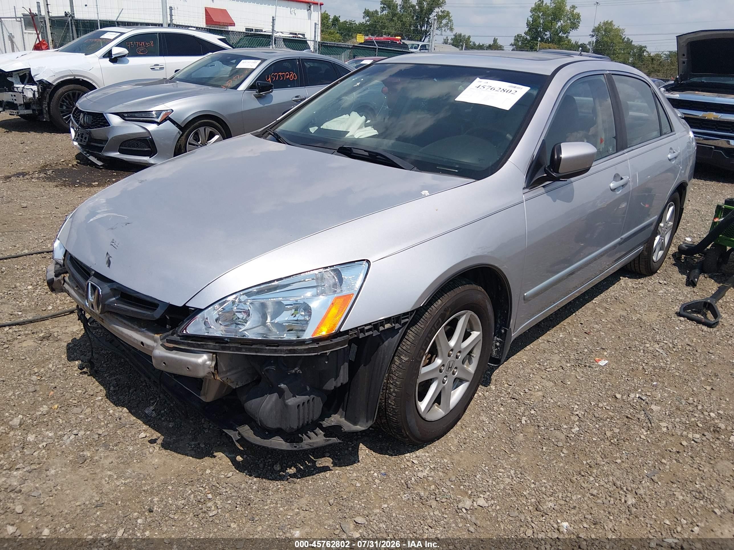 2003 Honda Accord 3.0 Ex Silver vin: 1HGCM66523A011380