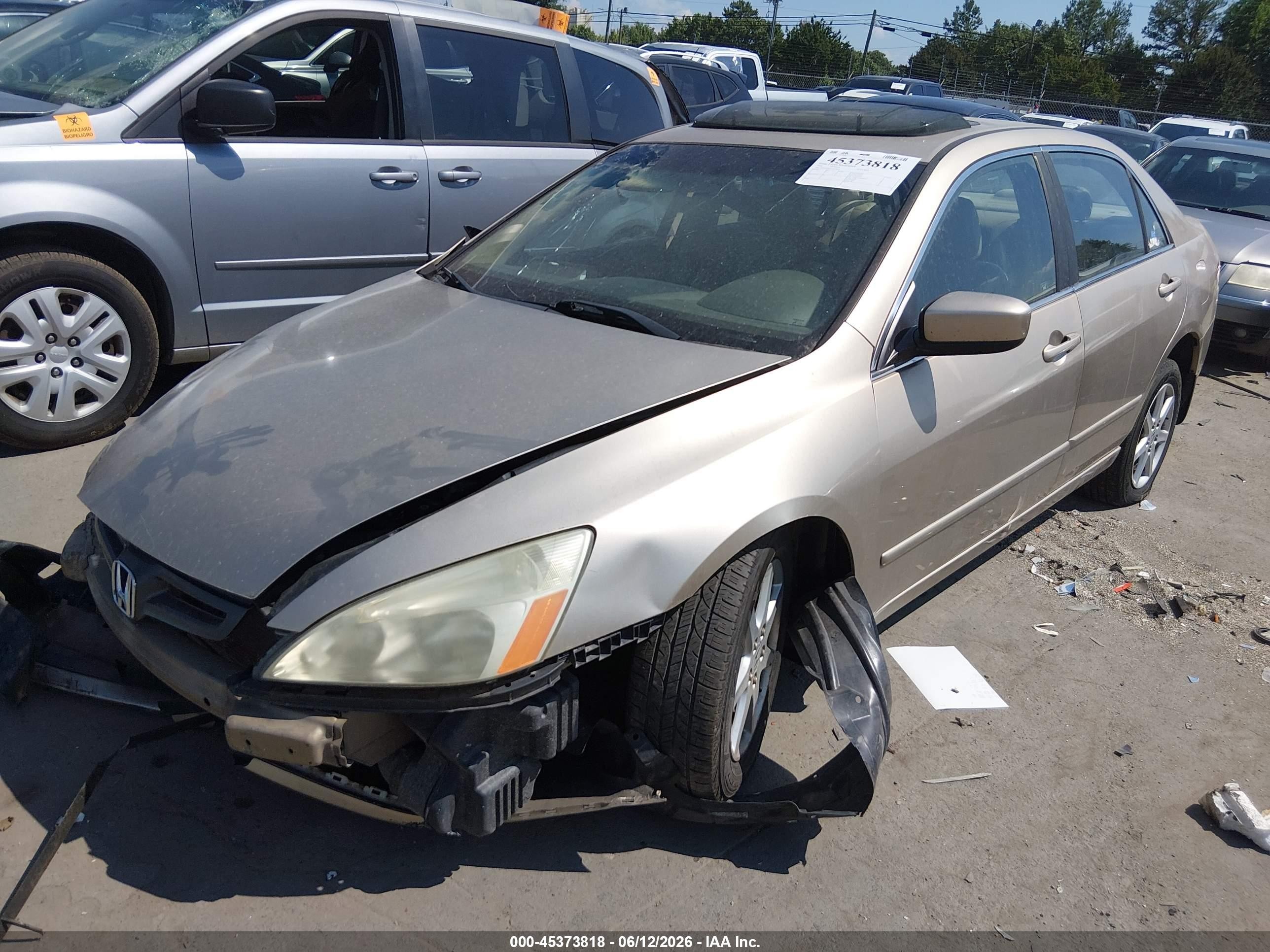 2003 Honda Accord 3.0 Ex Brown vin: 1HGCM66523A034626