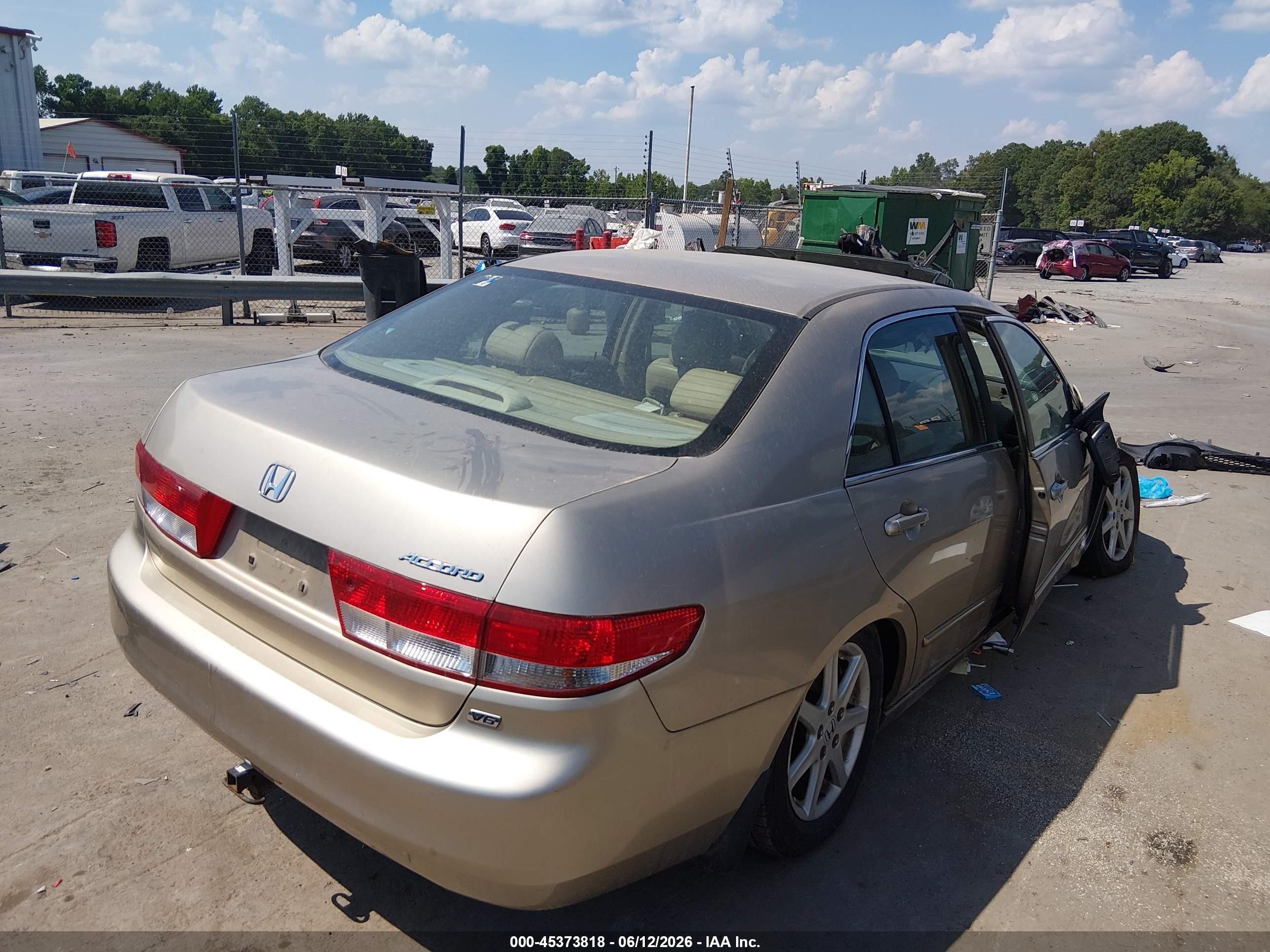 2003 Honda Accord 3.0 Ex Brown vin: 1HGCM66523A034626