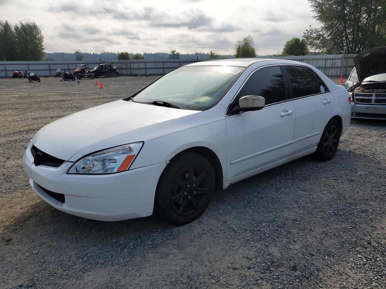 2003 Honda Accord Ex White vin: 1HGCM66523A037090