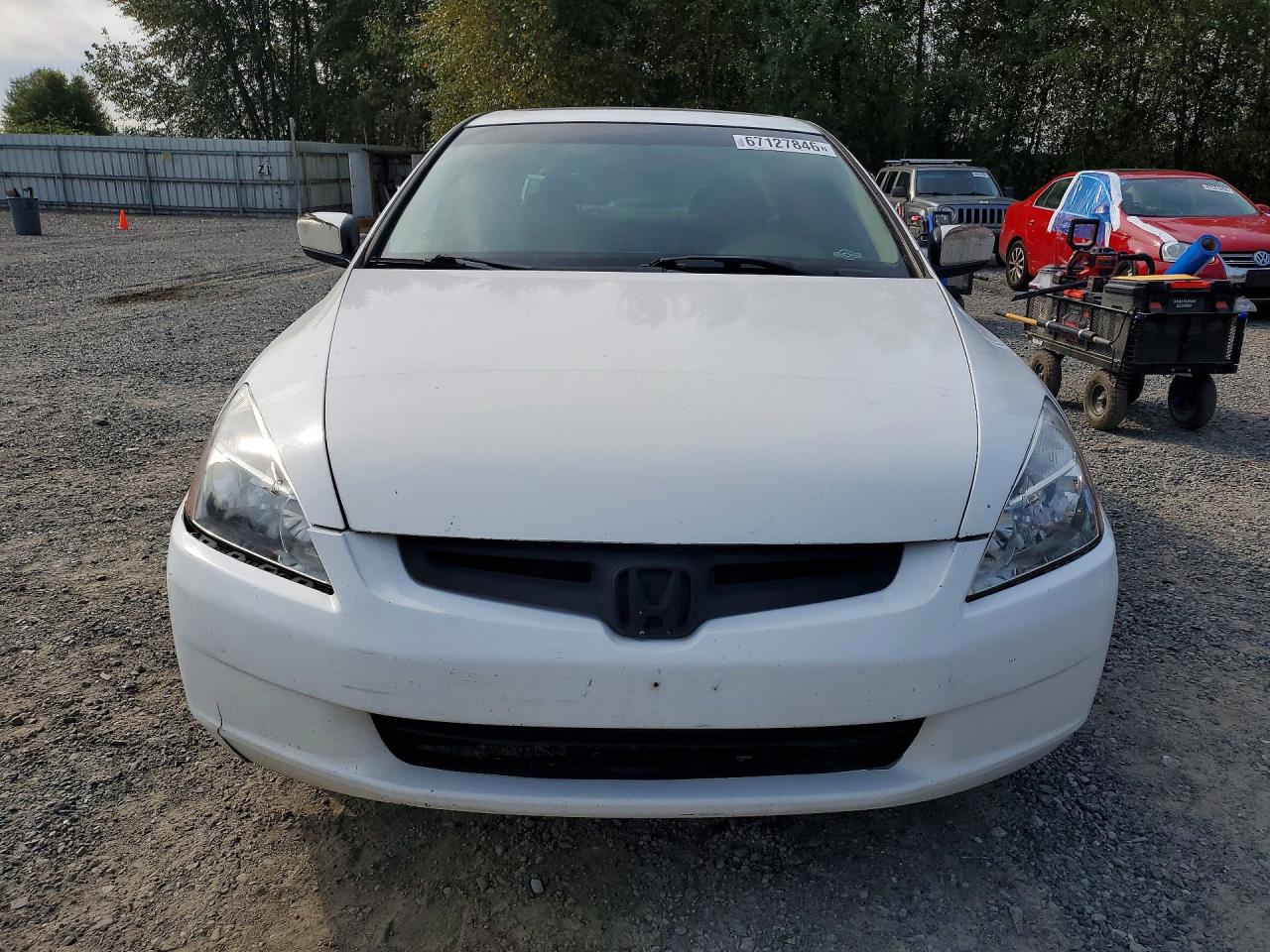 2003 Honda Accord Ex White vin: 1HGCM66523A037090