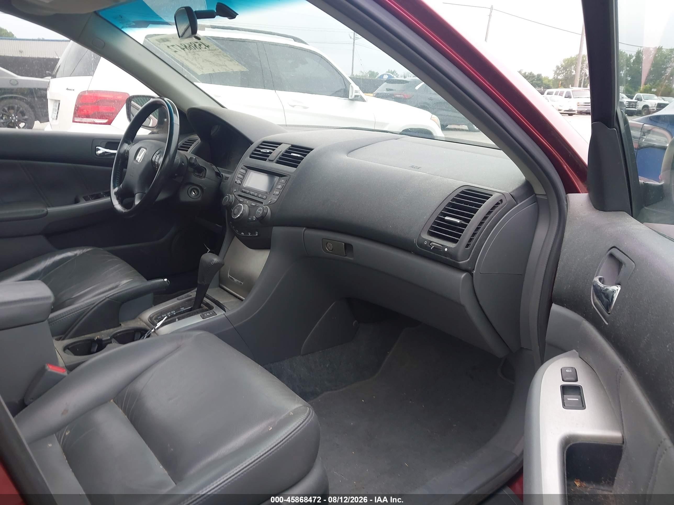 2003 Honda Accord 3.0 Ex Red vin: 1HGCM66523A045769