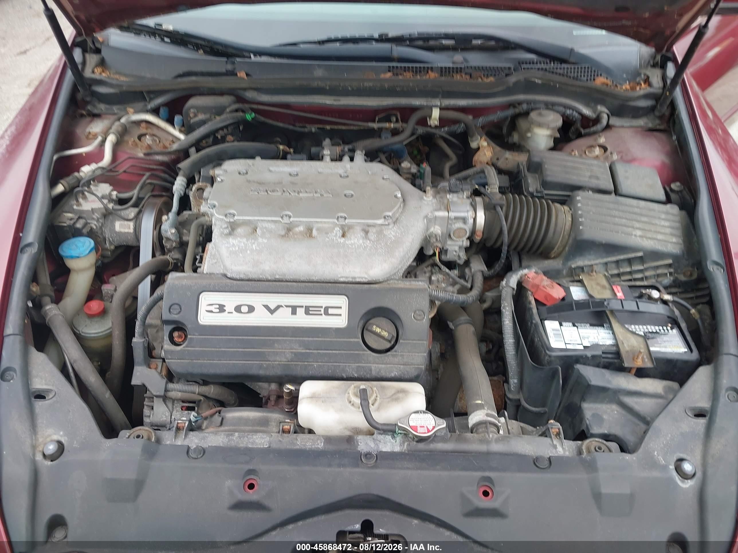 2003 Honda Accord 3.0 Ex Red vin: 1HGCM66523A045769