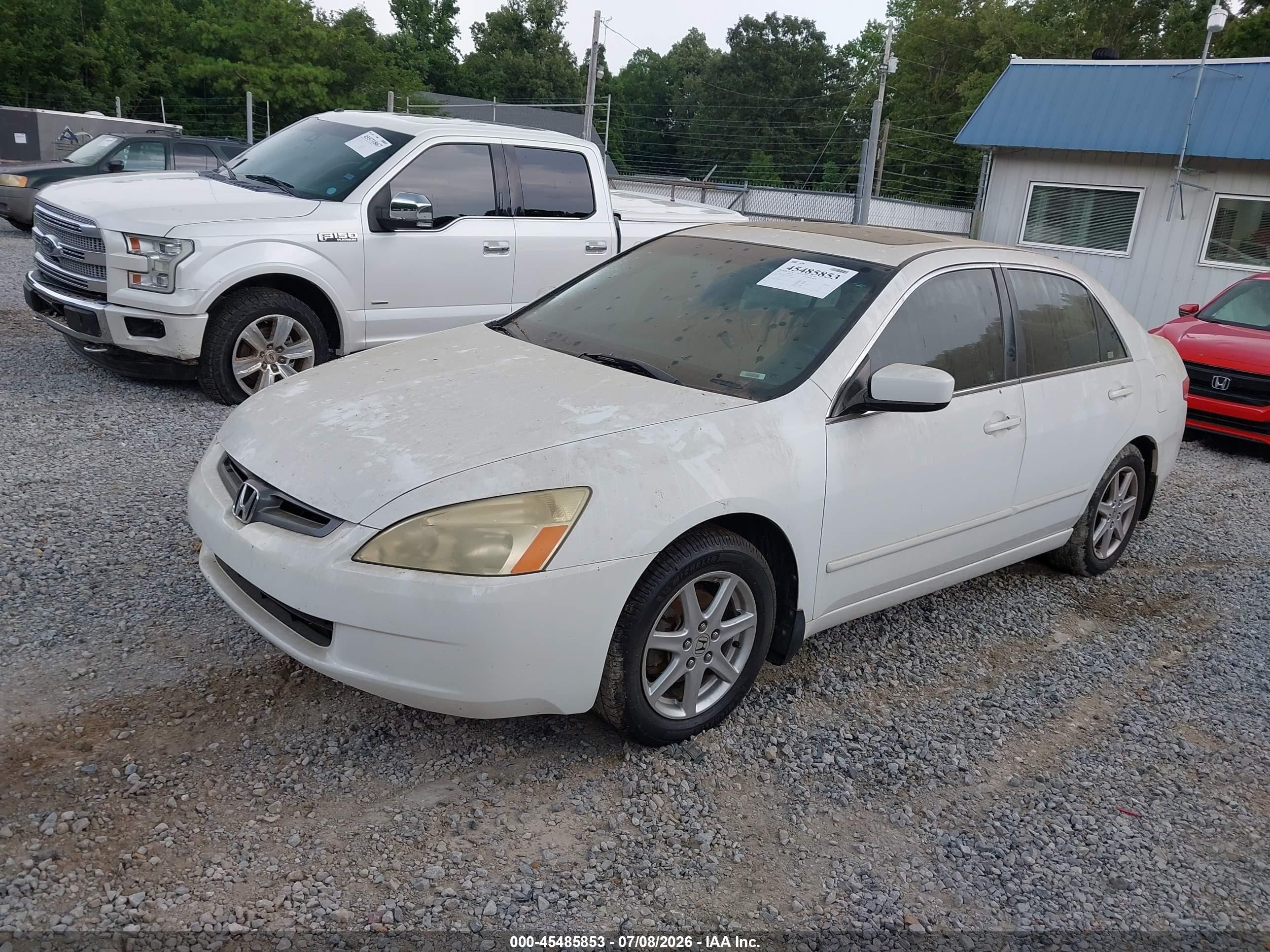 2003 Honda Accord Sdn Ex White vin: 1HGCM66523A052821