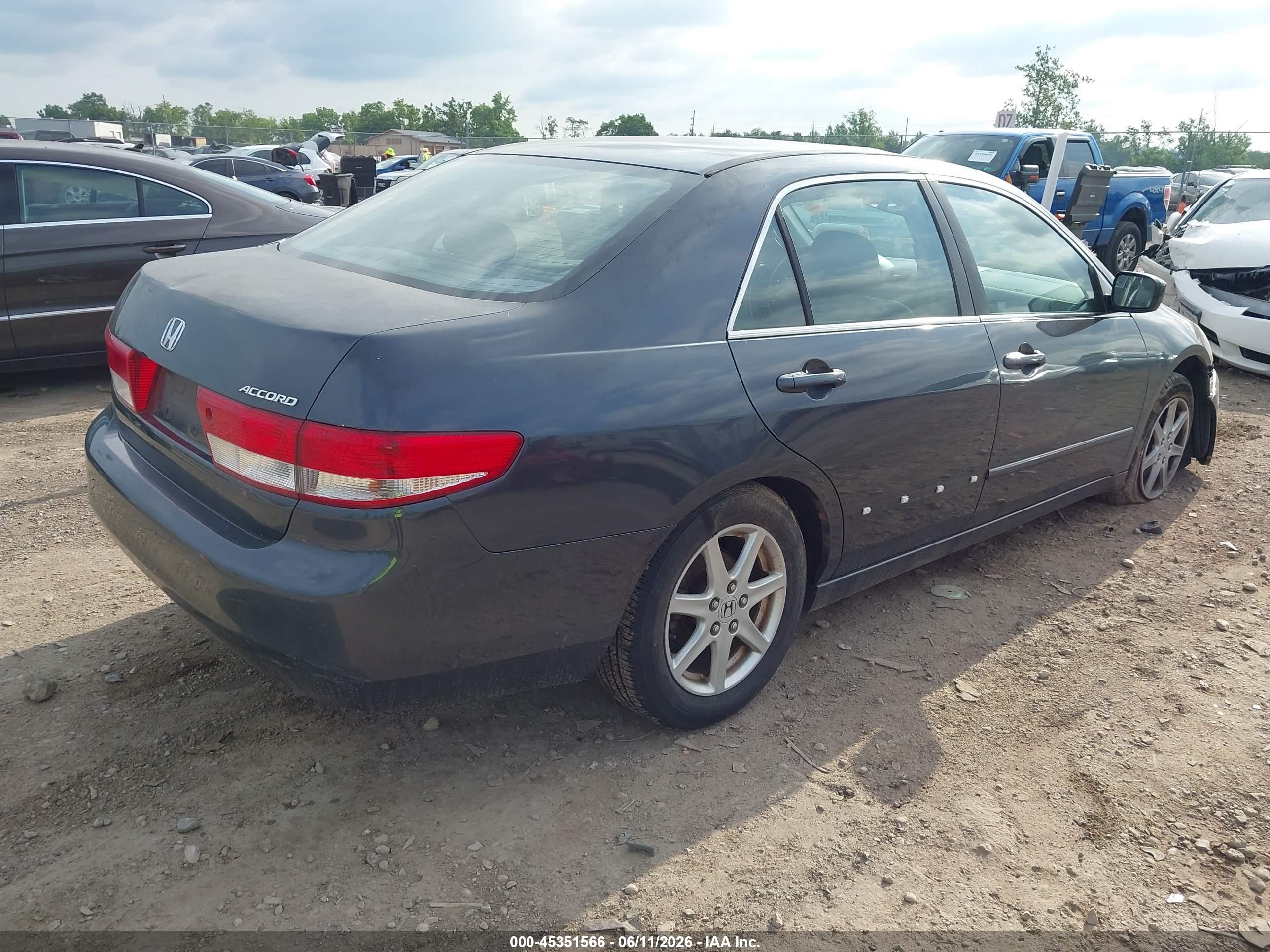 2003 Honda Accord 3.0 Ex Gray vin: 1HGCM66523A081297