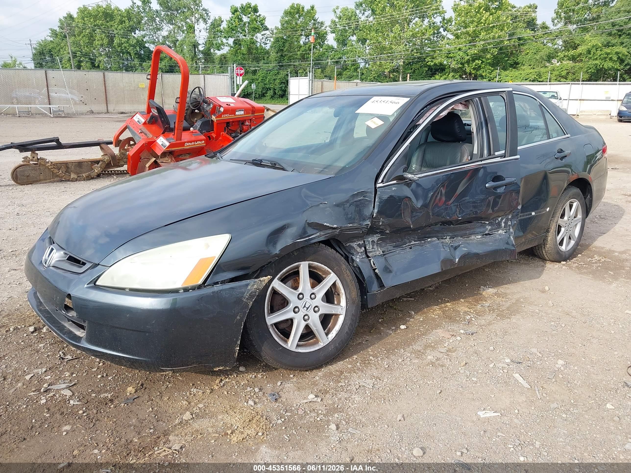 2003 Honda Accord 3.0 Ex Gray vin: 1HGCM66523A081297