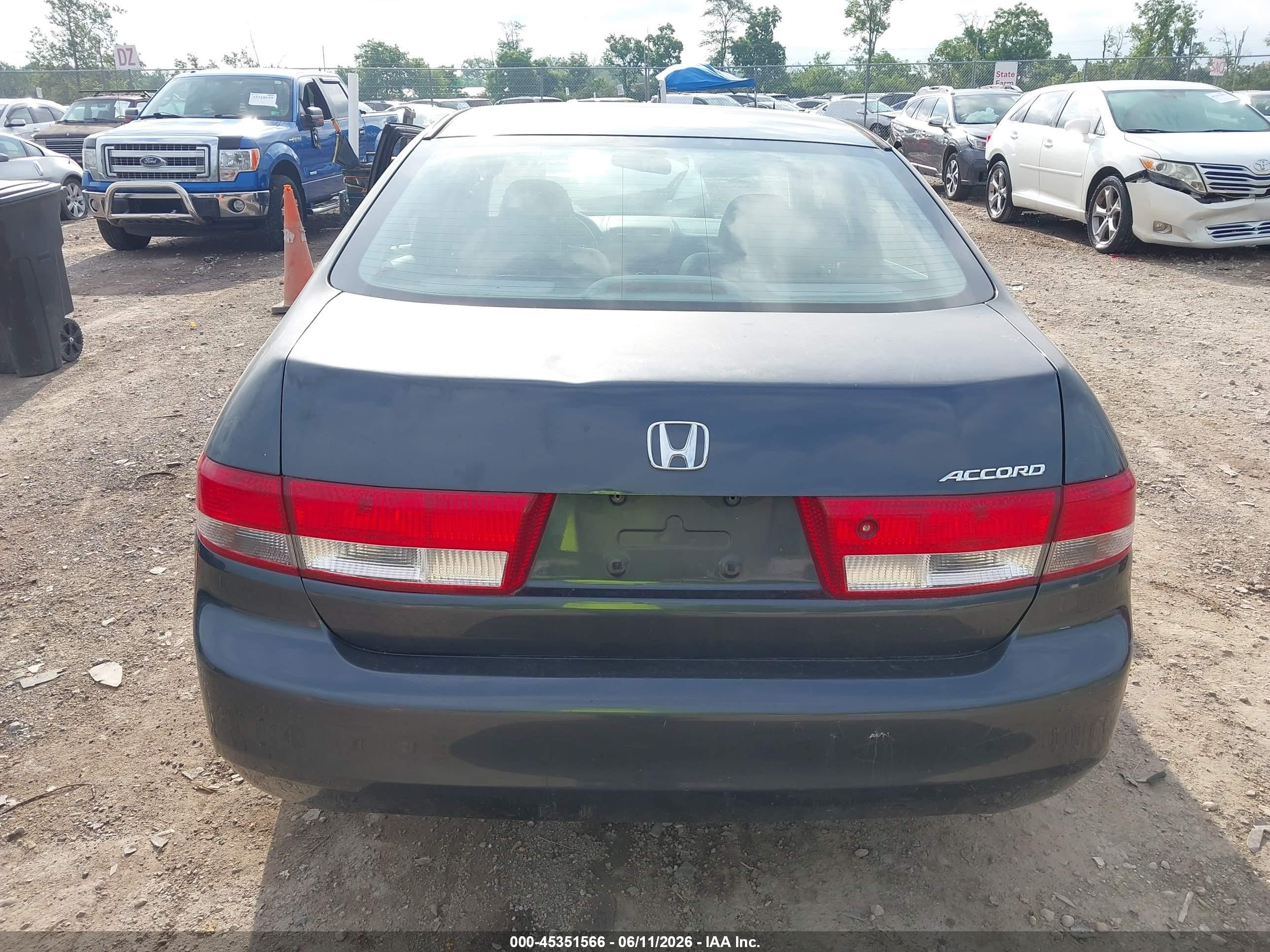 2003 Honda Accord 3.0 Ex Gray vin: 1HGCM66523A081297