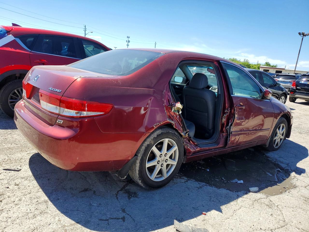 2003 Honda Accord Ex Red vin: 1HGCM66523A081848