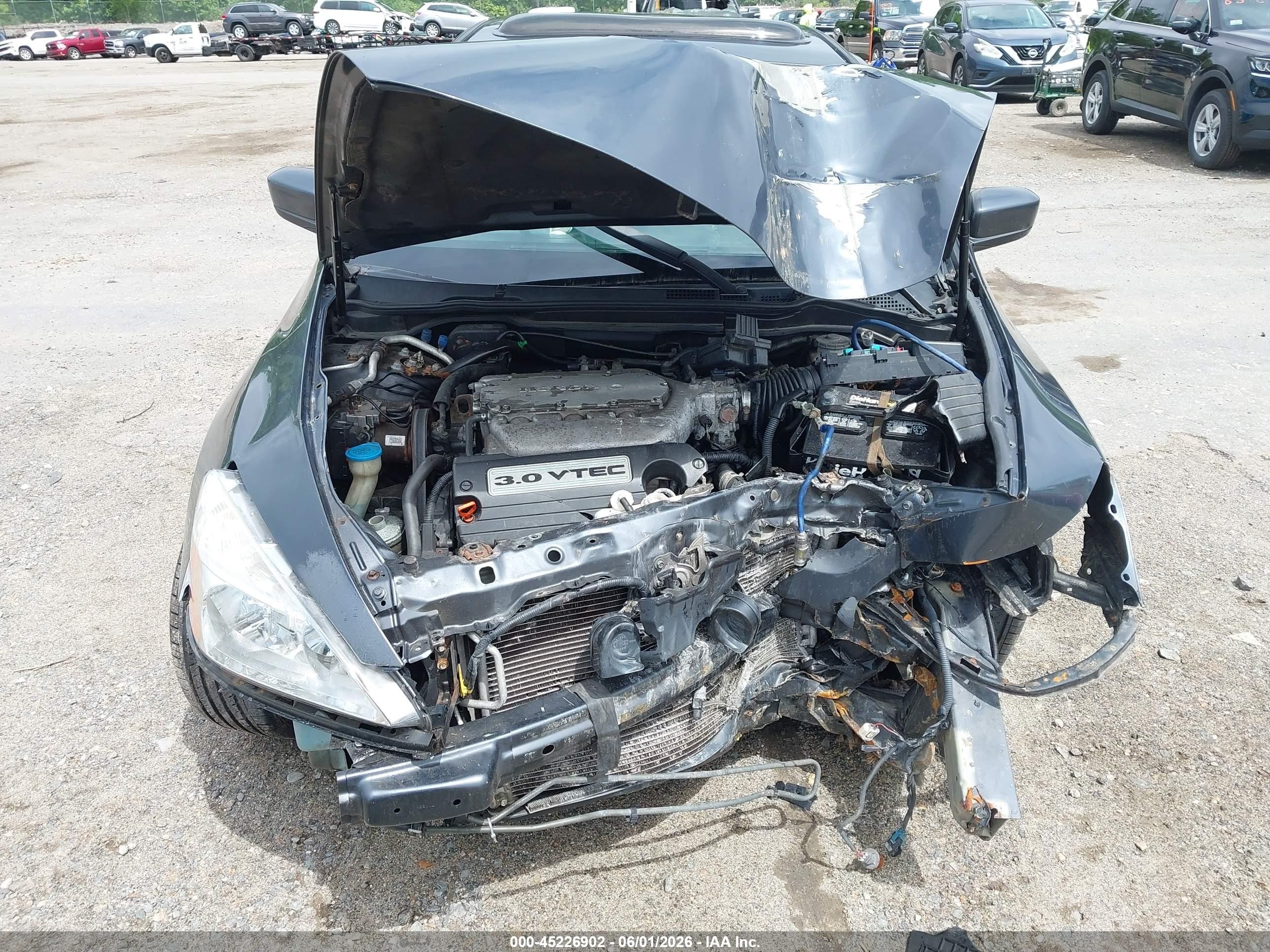 2003 Honda Accord 3.0 Ex Gray vin: 1HGCM66523A096947