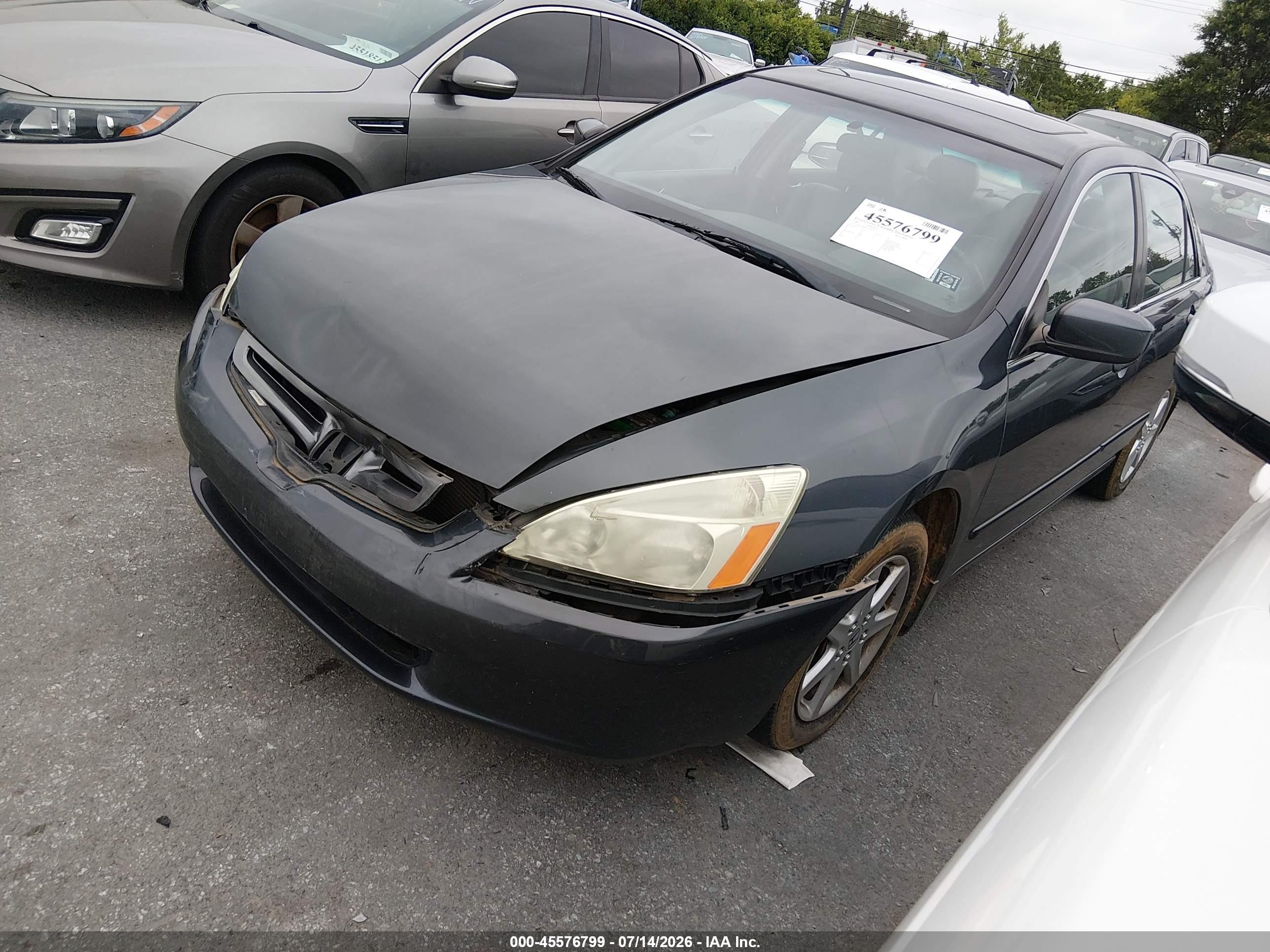 2004 Honda Accord 3.0 Ex Light Blue vin: 1HGCM66524A043117