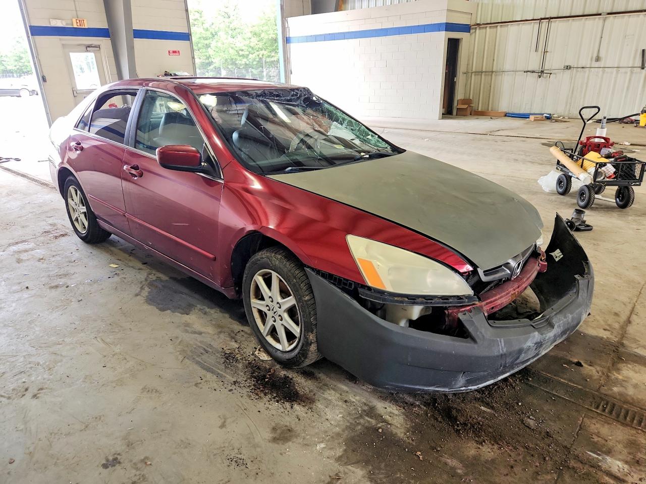 2004 Honda Accord Ex Burgundy vin: 1HGCM66524A044932