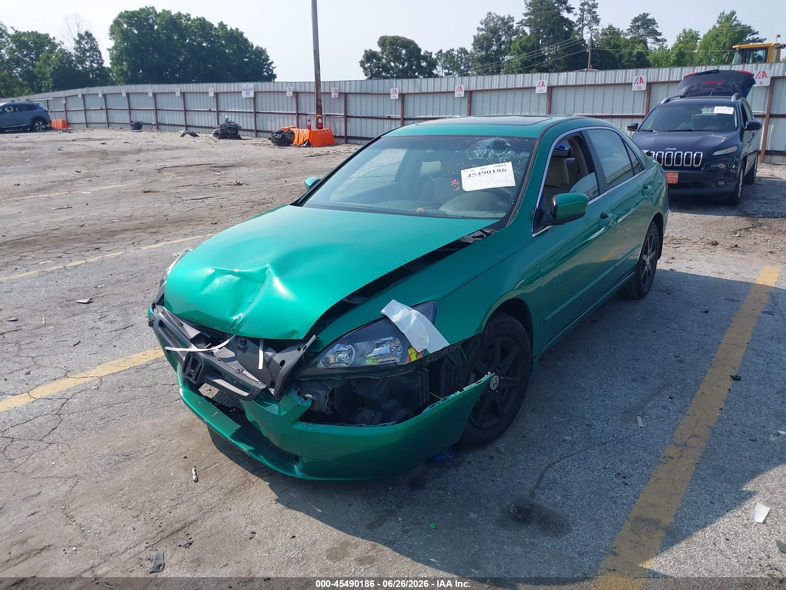 2004 Honda Accord 3.0 Ex Green vin: 1HGCM66524A056949