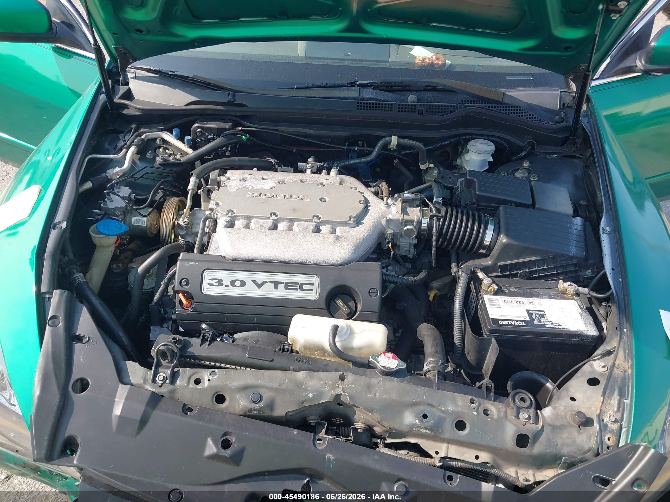 2004 Honda Accord 3.0 Ex Green vin: 1HGCM66524A056949