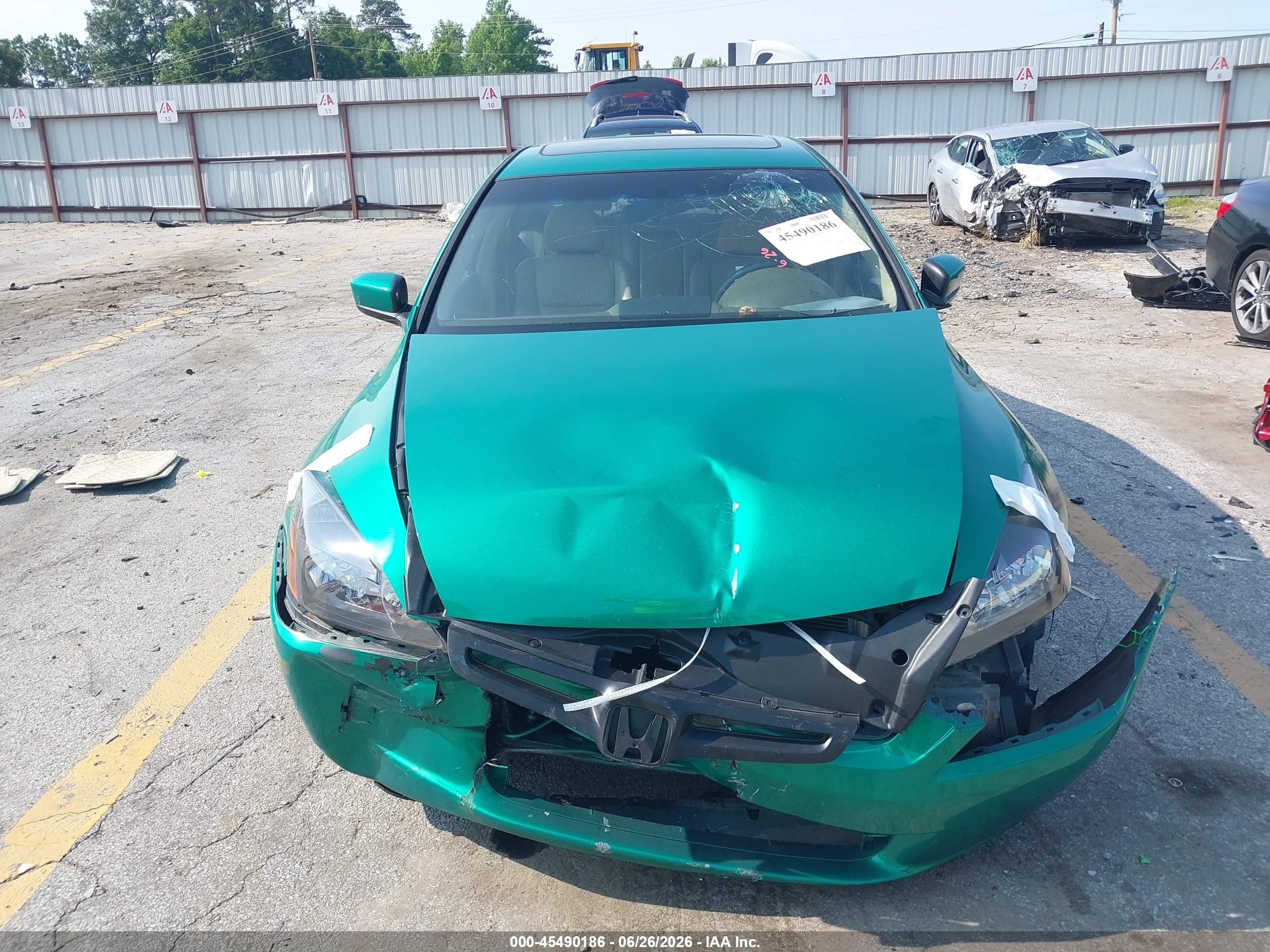 2004 Honda Accord 3.0 Ex Green vin: 1HGCM66524A056949