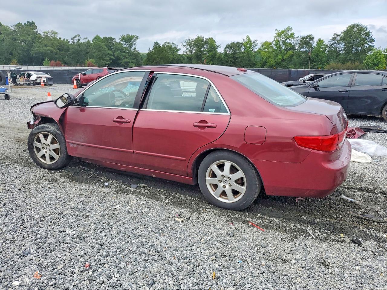 2005 Honda Accord Ex Burgundy vin: 1HGCM66525A011205