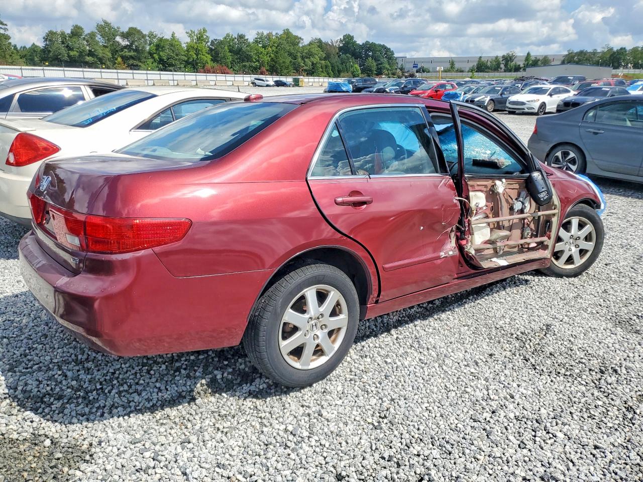 2005 Honda Accord Ex Burgundy vin: 1HGCM66525A011205