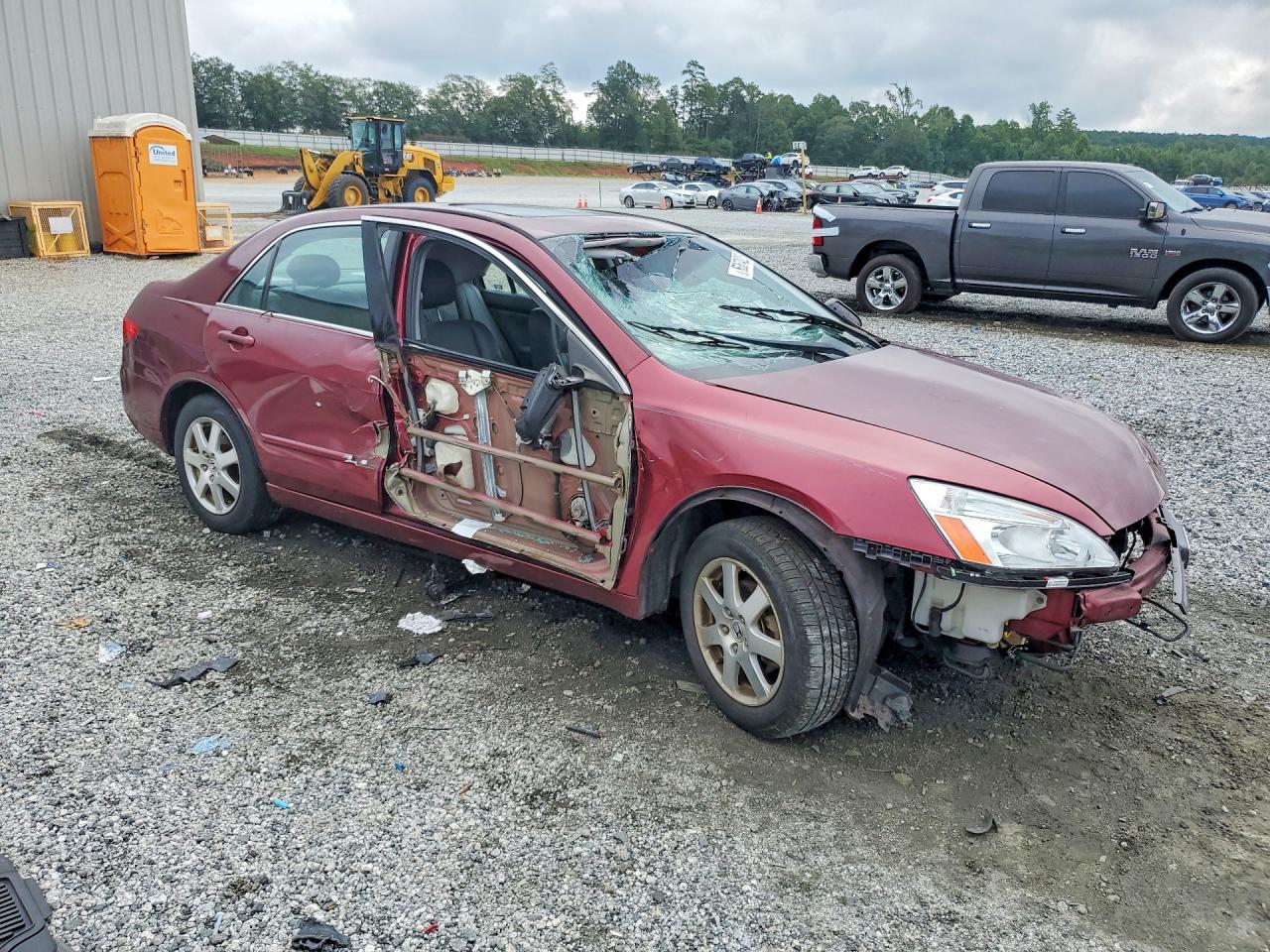 2005 Honda Accord Ex Burgundy vin: 1HGCM66525A011205