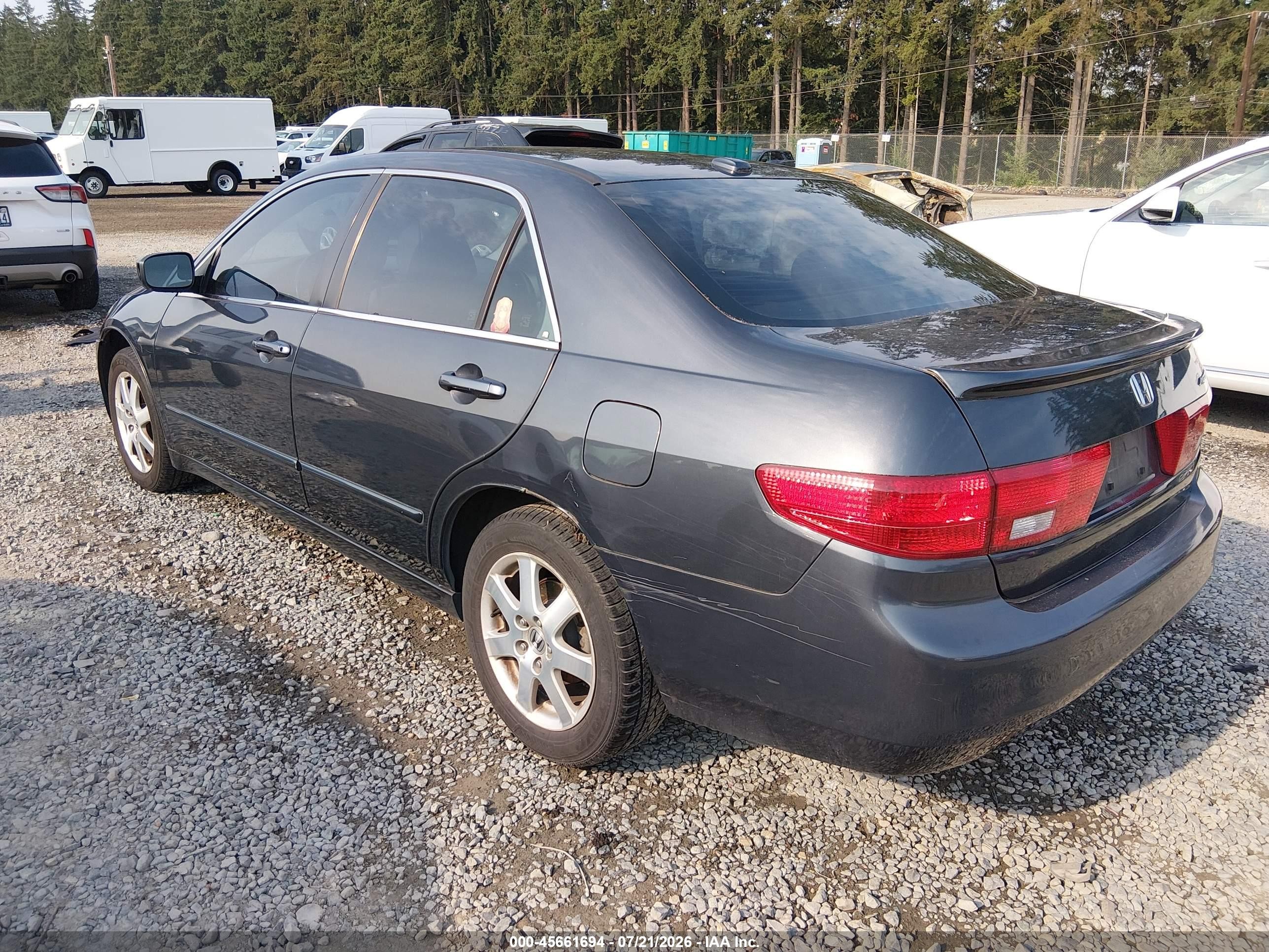 2005 Honda Accord 3.0 Ex Серый vin: 1HGCM66525A011883