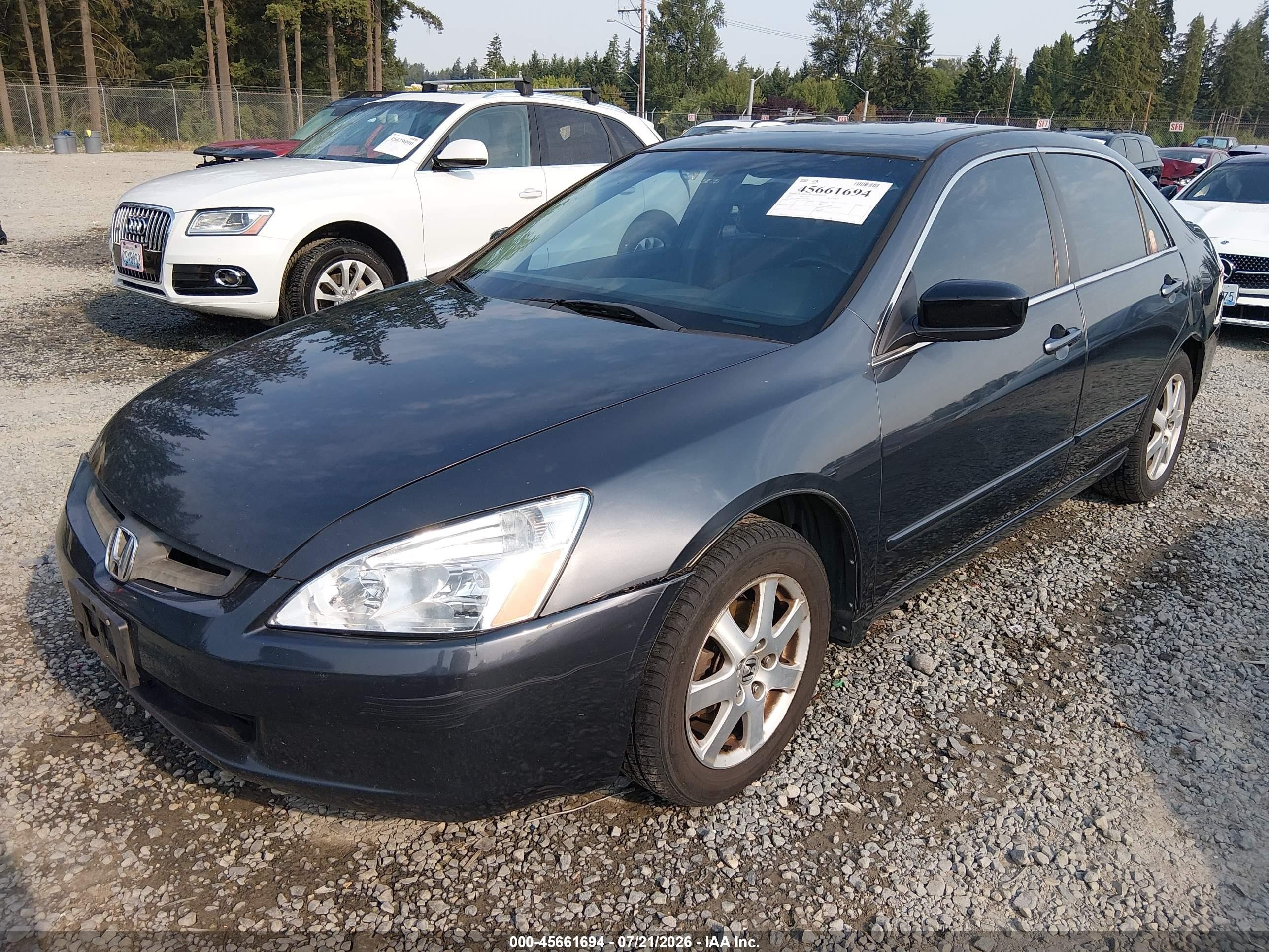 2005 Honda Accord 3.0 Ex Серый vin: 1HGCM66525A011883