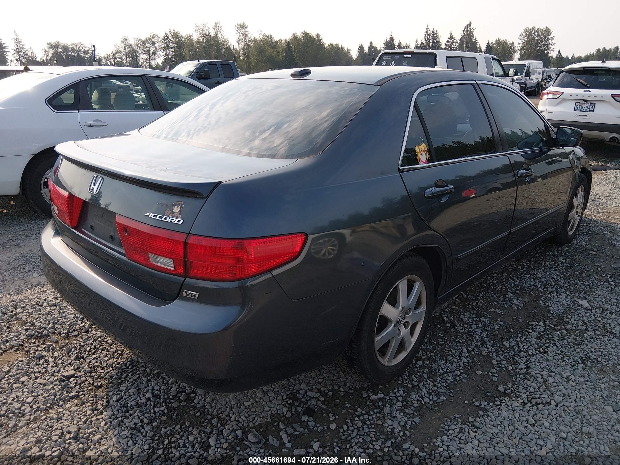 2005 Honda Accord 3.0 Ex Серый vin: 1HGCM66525A011883